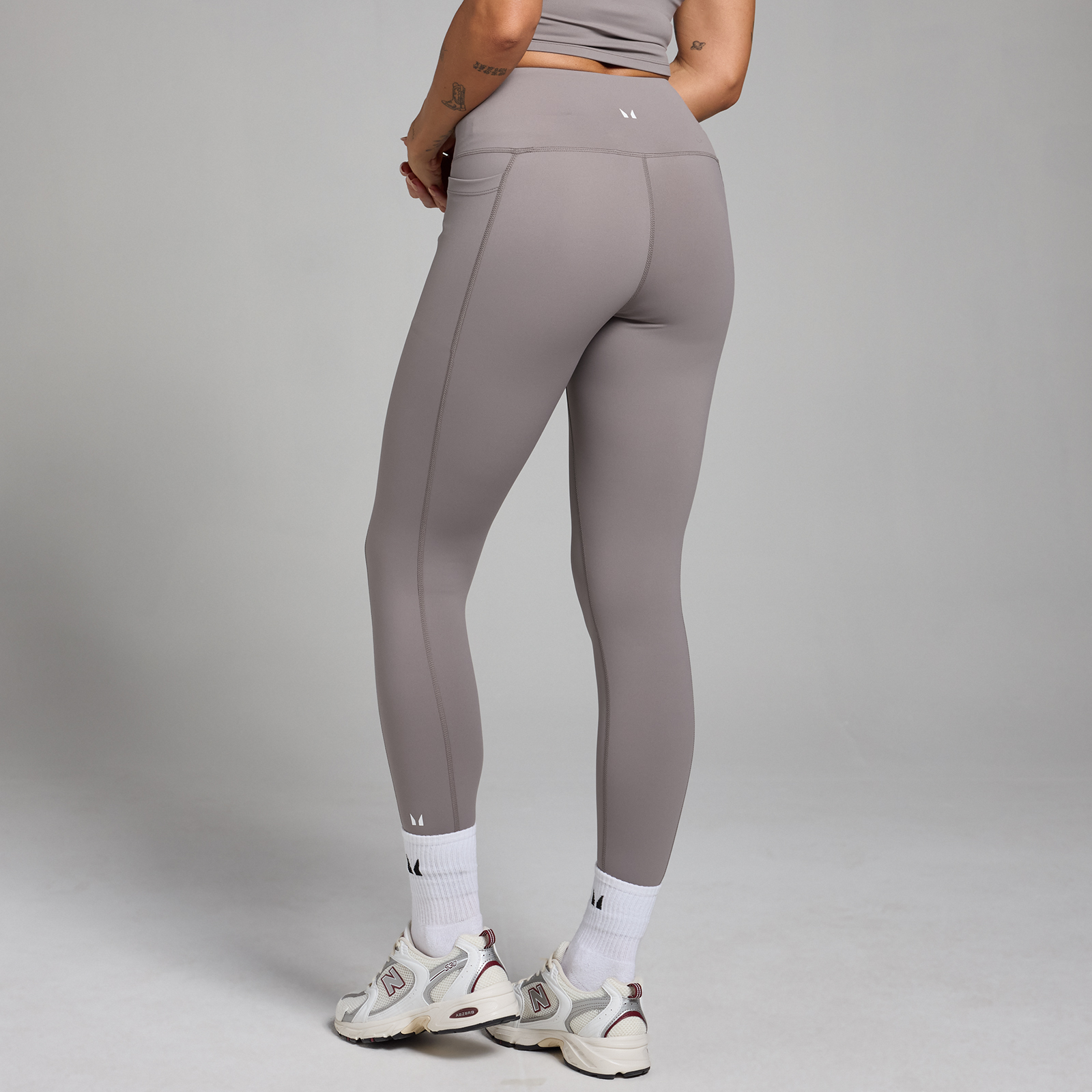 MP Damen Active Leggings mit Taschen – Kühles Grau - M
