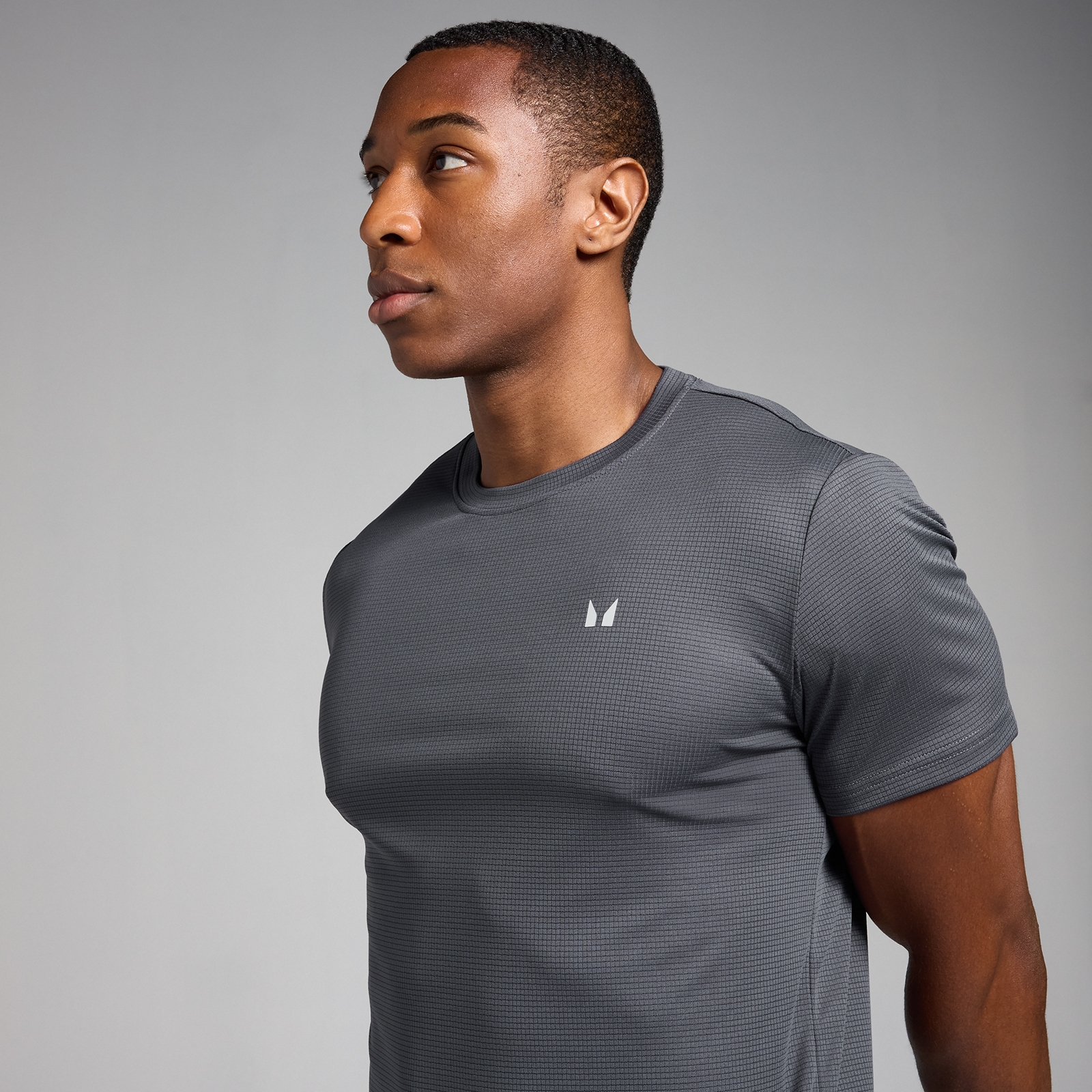 Thumbnail - MP Herren Active Grid Trainings-T-Shirt – Dunkelgrau - XXL