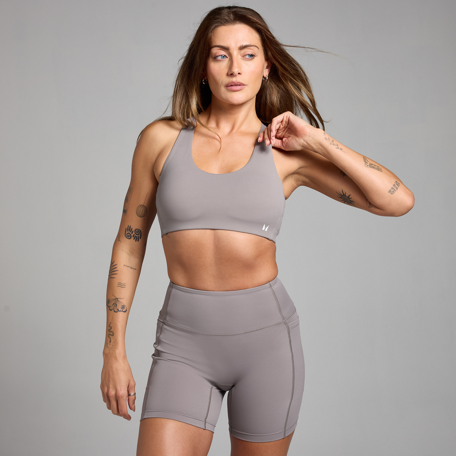 Myprotein UK MyProtein MP Women's Active Cross Back Adjustable Bra - Cool Grey