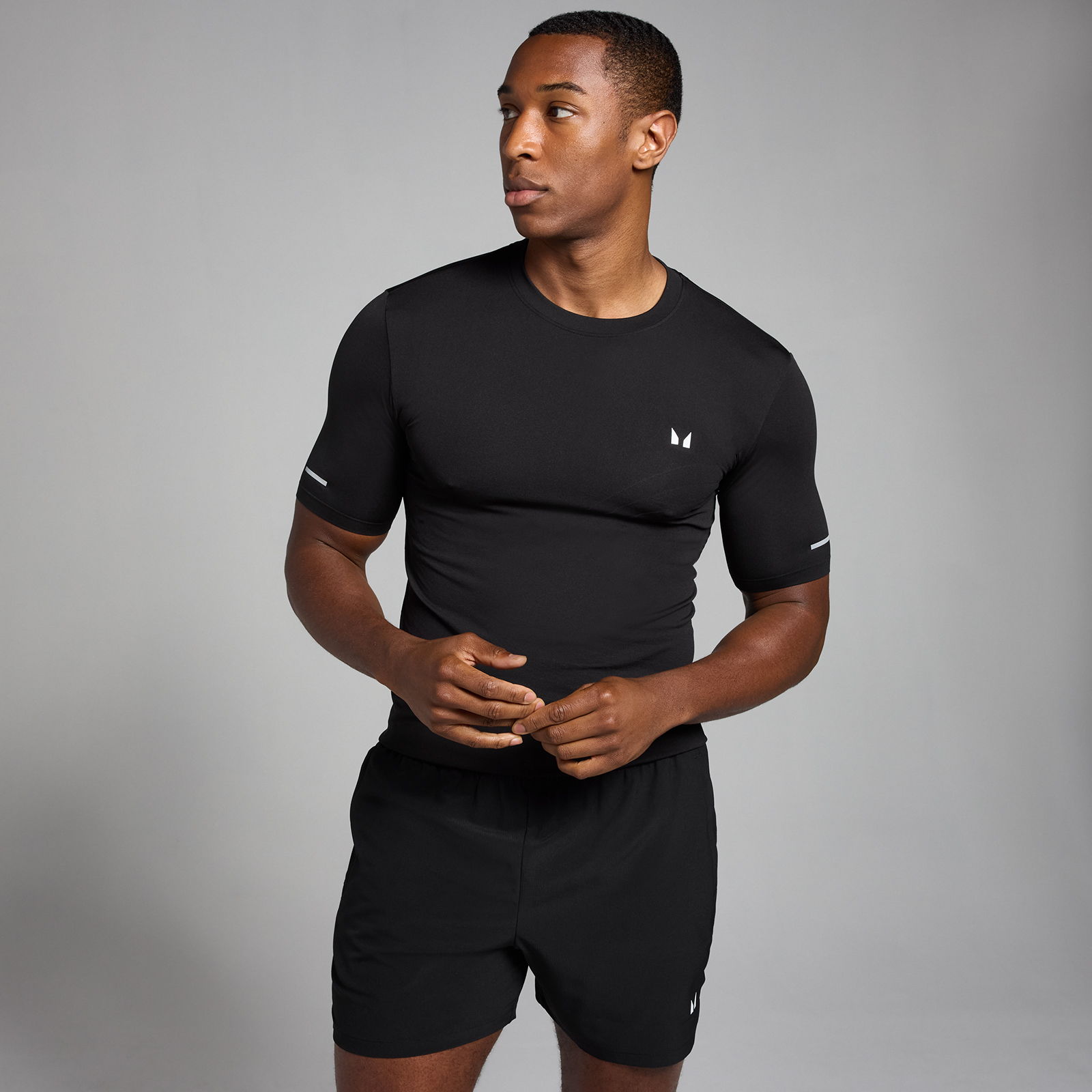 5059883429519 - MP Herren Active Nahtloses T-Shirt mit Aufdruck – Schwarz - XS 5059883429519 - MP Herren Active Nahtloses T-Shirt mit Aufdruck – Schwarz - XS