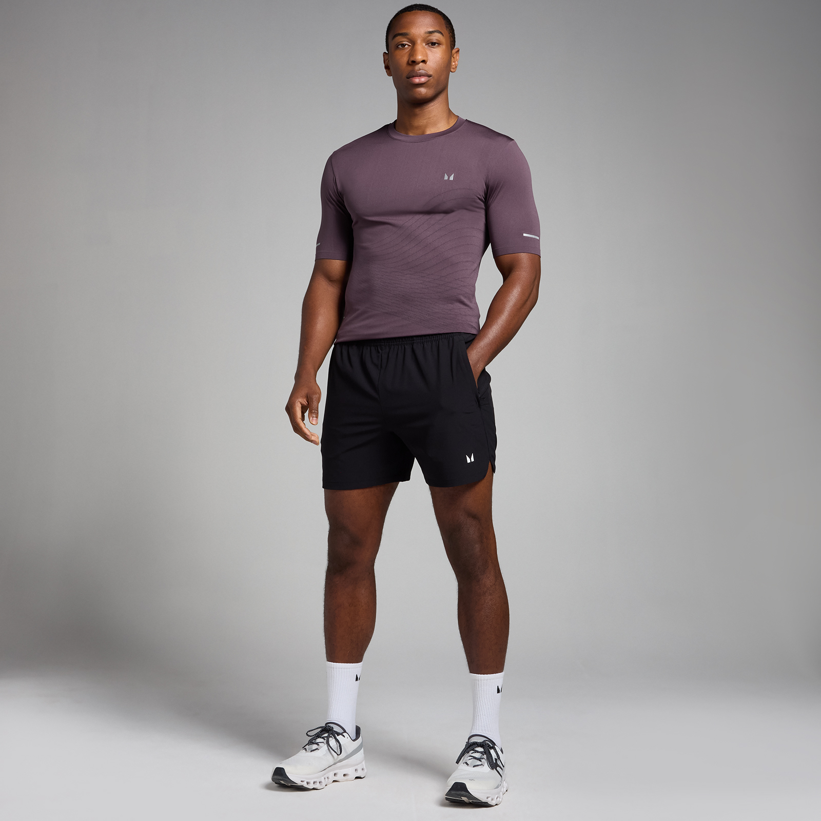 5059883430928 - MP Herren Active Nahtloses T-Shirt mit Aufdruck – Dunkles Lila - XS 5059883430928 - MP Herren Active Nahtloses T-Shirt mit Aufdruck – Dunkles Lila - XS