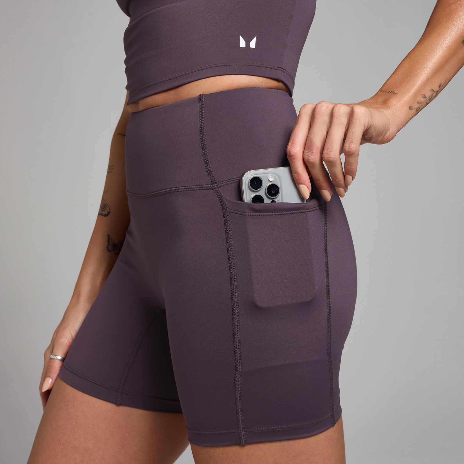 Thumbnail - MP Damen Active Radlerhose mit Taschen – Dunkles Lila - L