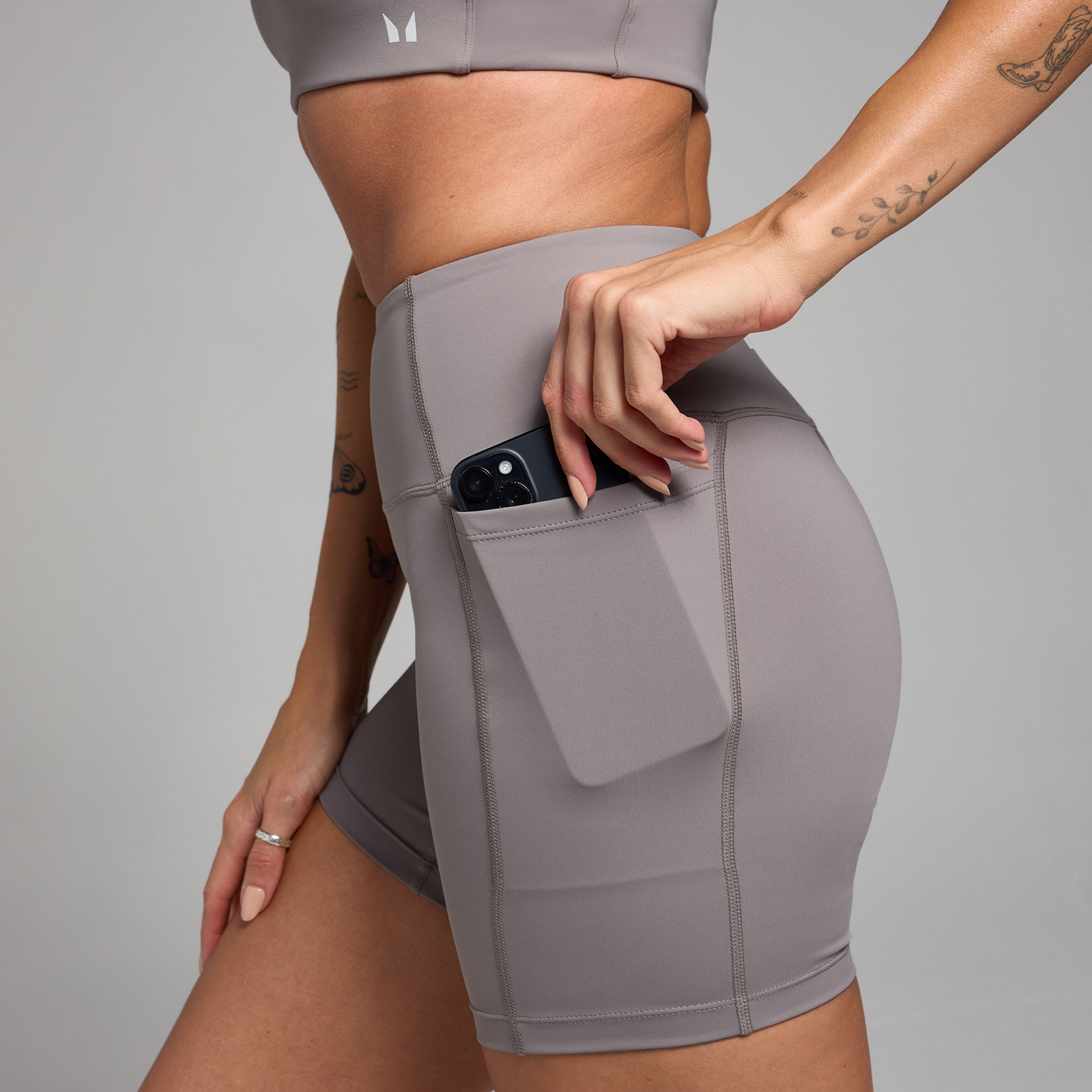 Thumbnail - MP Damen Active Radlerhose mit Taschen – Kühles Grau - S
