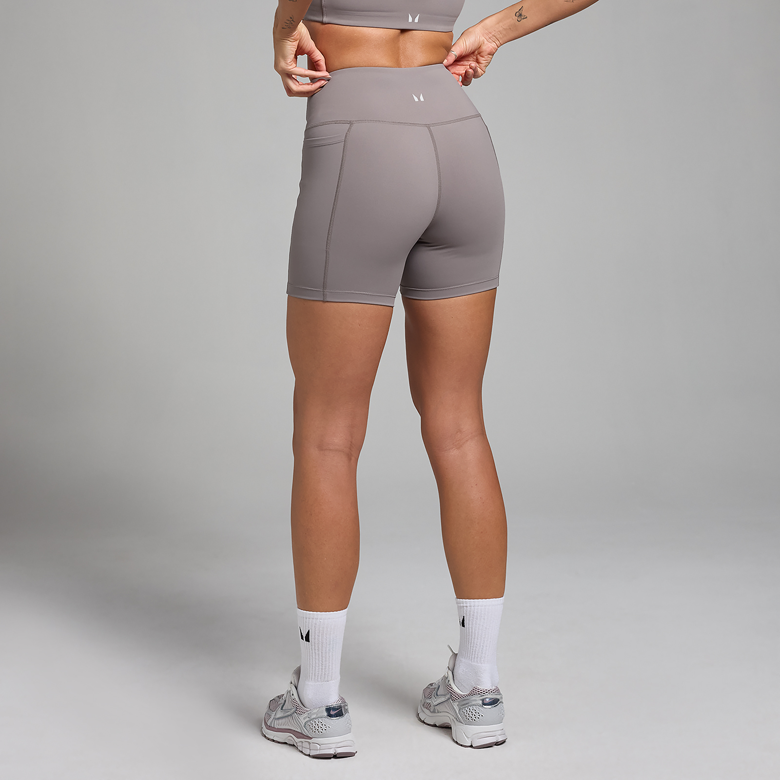 MP Damen Active Radlerhose mit Taschen – Kühles Grau - L