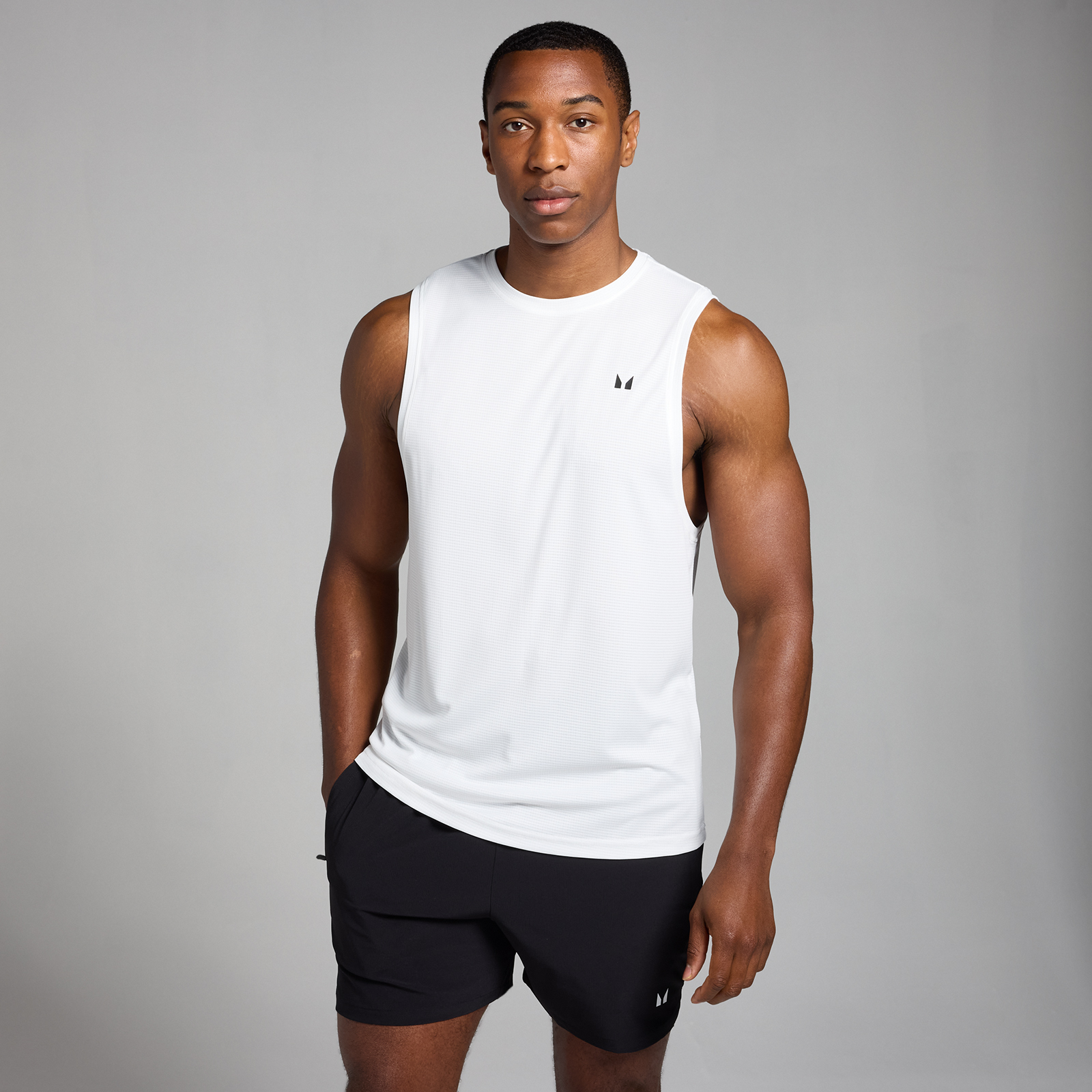 Myprotein UK MyProtein MP Men's Active Grid Training Tank Top - White - XL