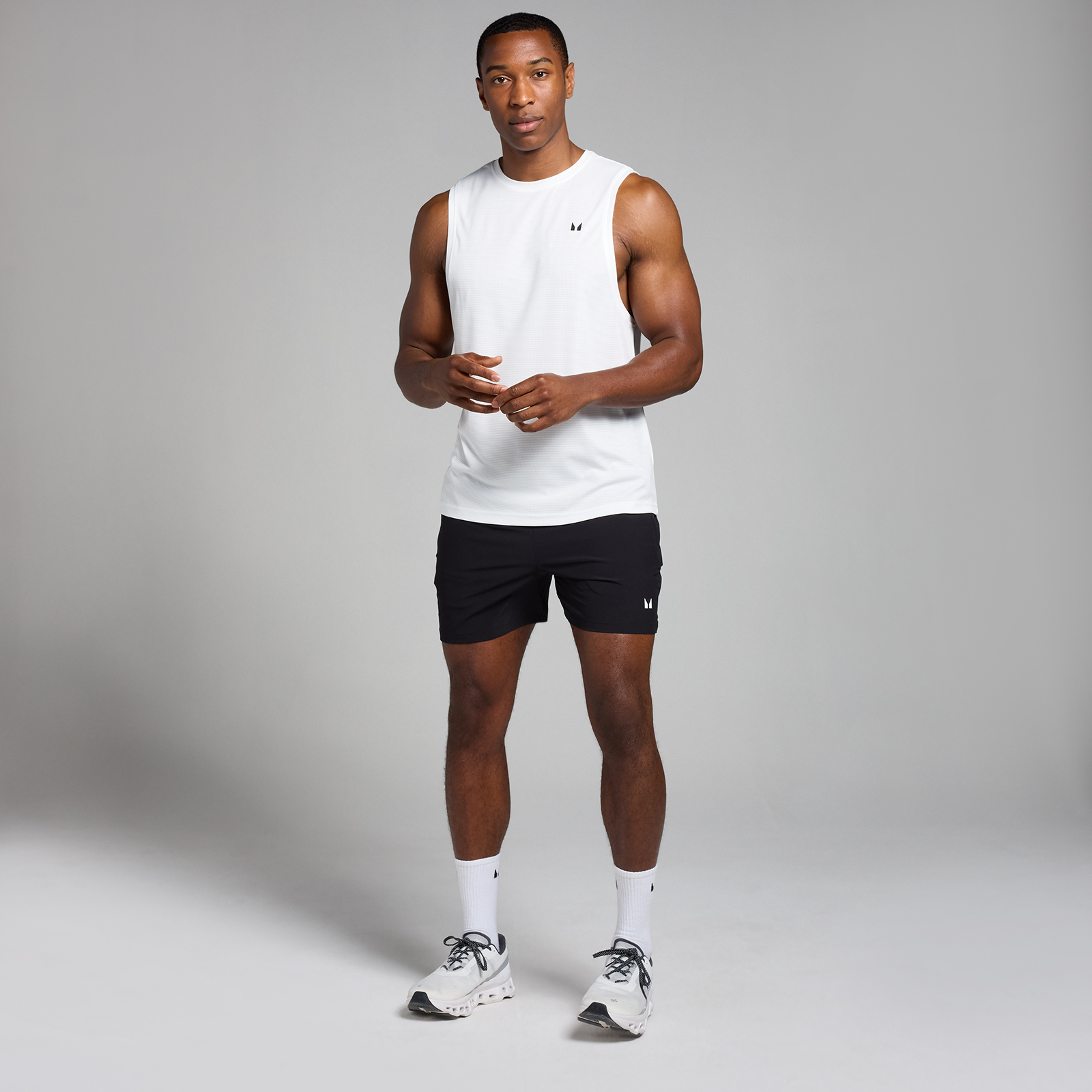 Thumbnail - MP Herren Active Grid Trainings-Tanktop – Weiß - S