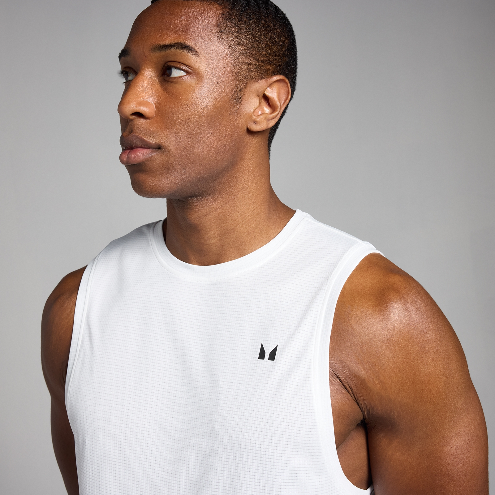 Thumbnail - MP Herren Active Grid Trainings-Tanktop – Weiß - S