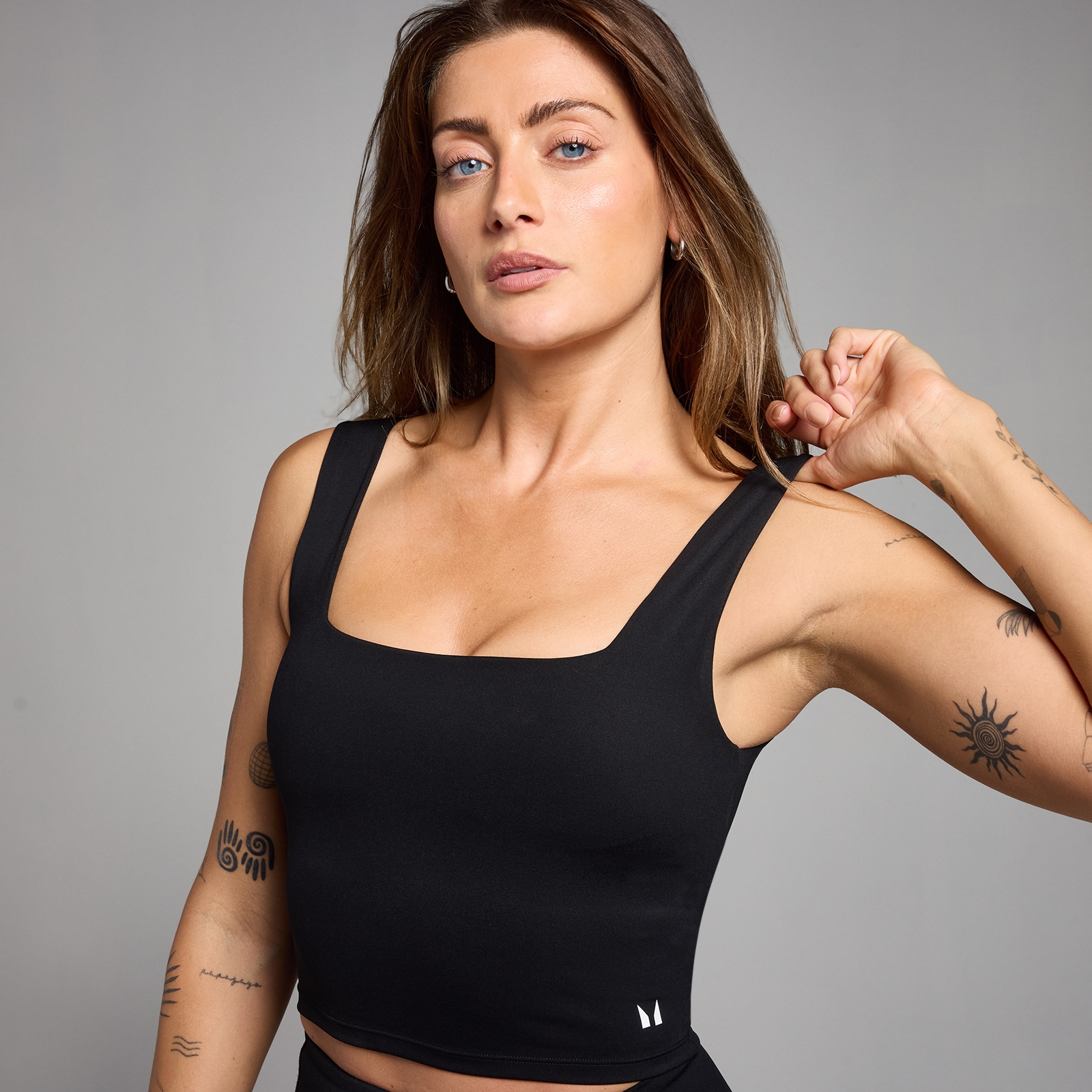 Thumbnail - MP Damen Active Top mit quadratischem Ausschnitt – Schwarz - L