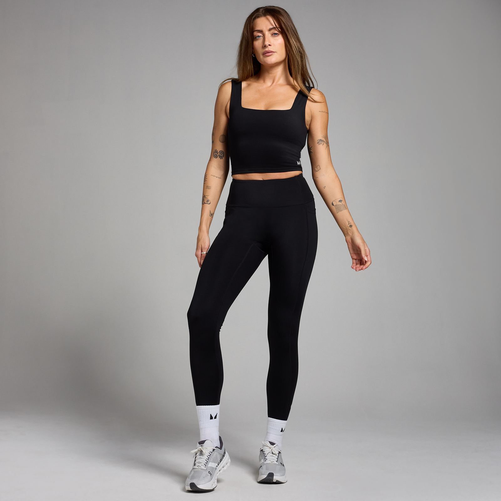 Thumbnail - MP Damen Active Top mit quadratischem Ausschnitt – Schwarz - L