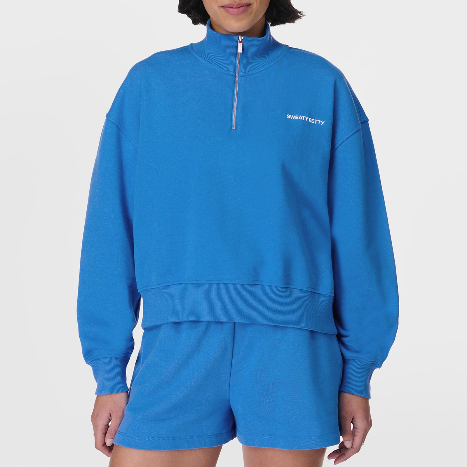 Sweaty Betty Revive Cotton-Blend Half-Zip Jumper - XXS-XS