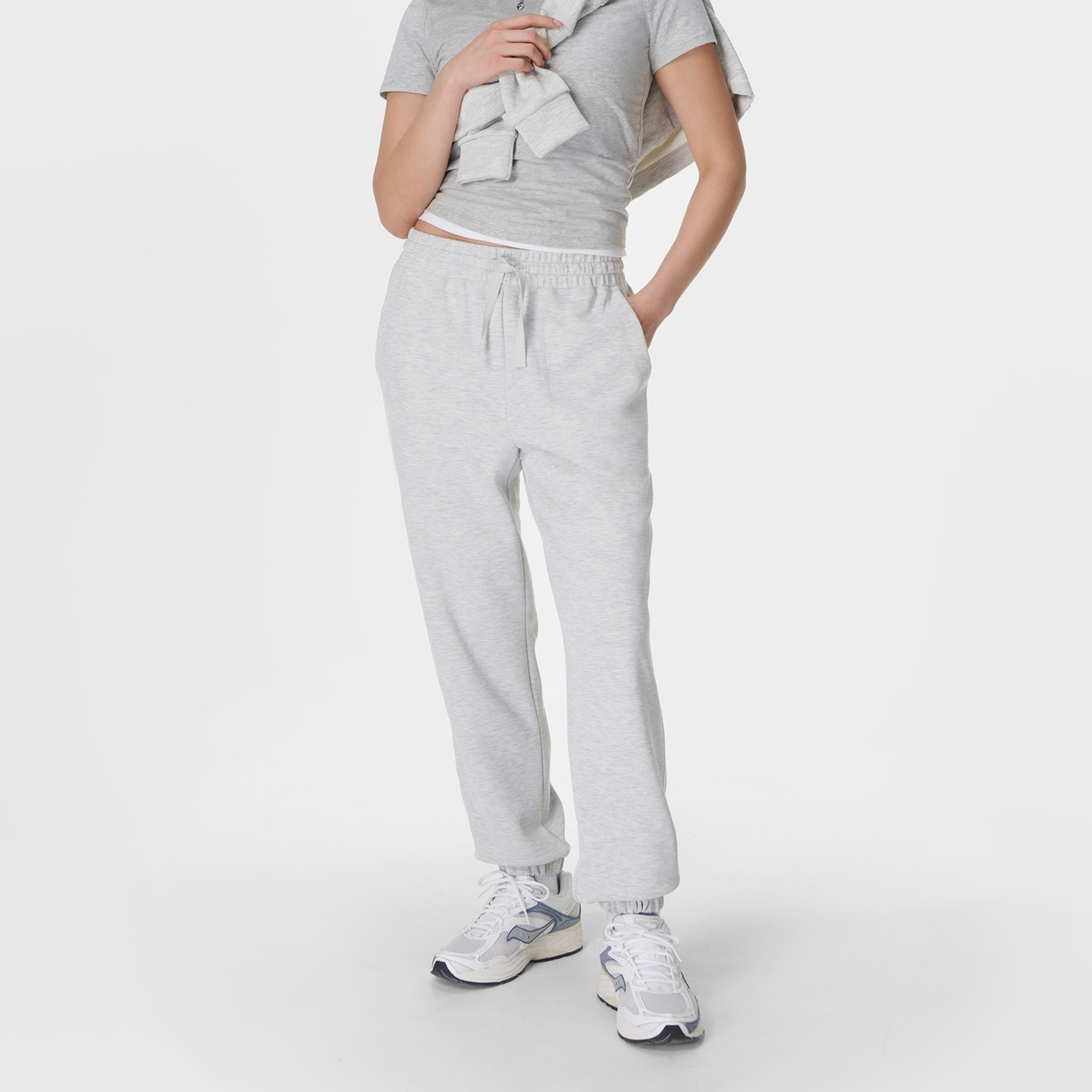 Sweaty Betty Sand Wash Cuffed Jersey Joggers - L