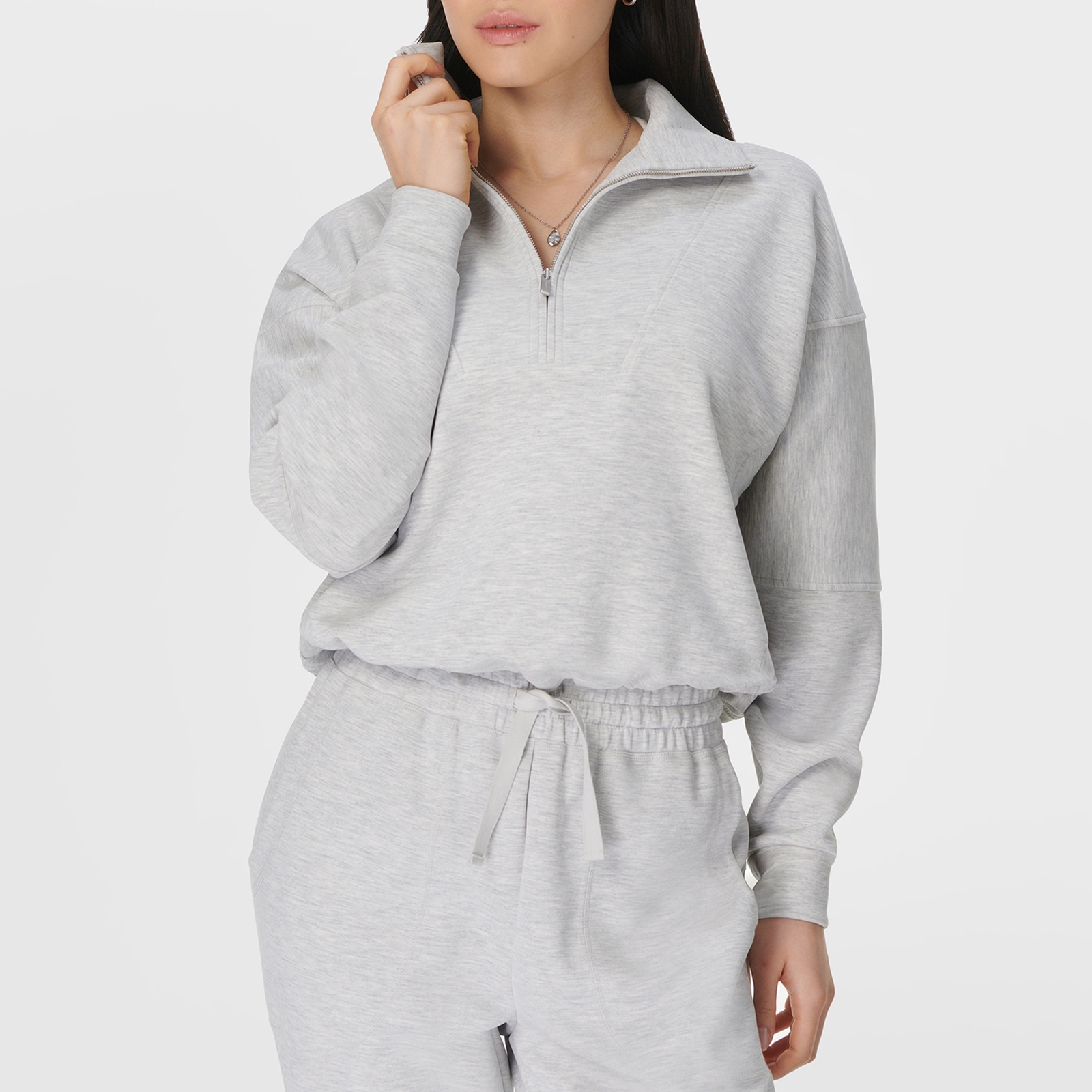 Sweaty Betty Sand Wash Funnel Neck Half-Zip Jumper - XL