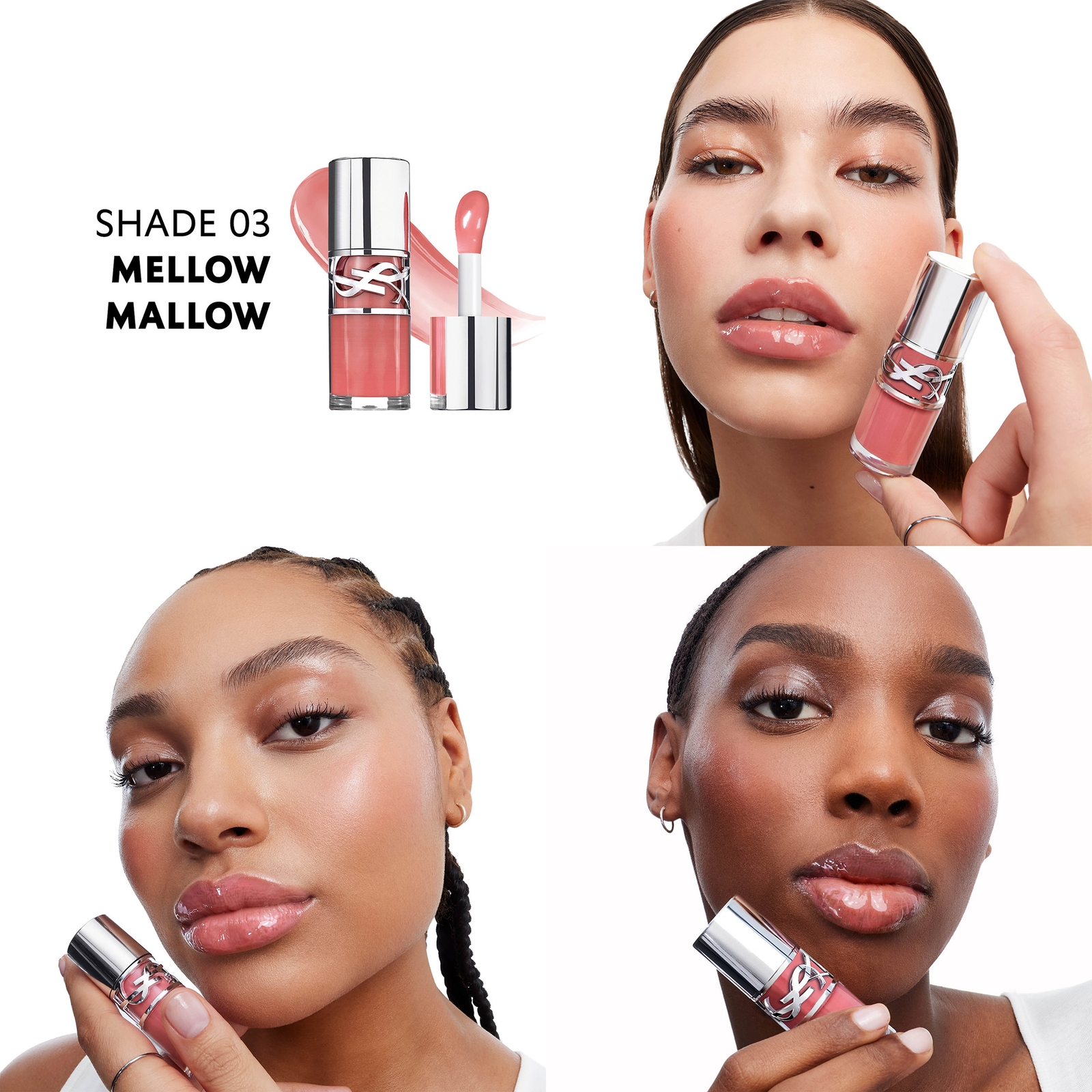 Thumbnail - Yves Saint Laurent Loveshine Plumping Lip Oil 6ml (Various Shades) - Mellow Mallow 3