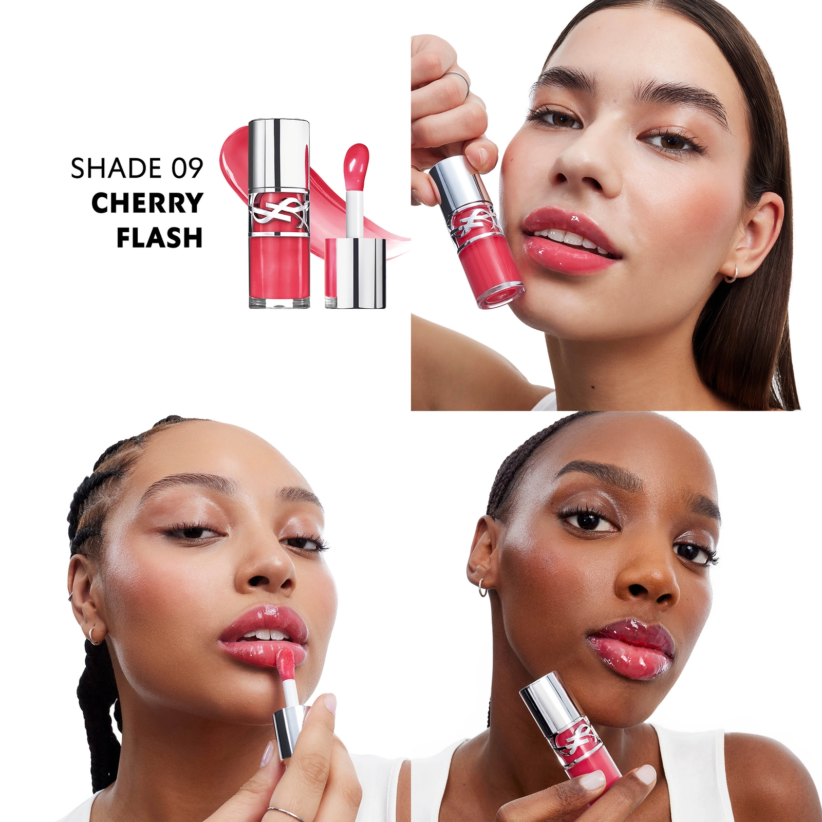 Thumbnail - Yves Saint Laurent Loveshine Plumping Lip Oil 6ml (Various Shades) - Cherry Flash 9