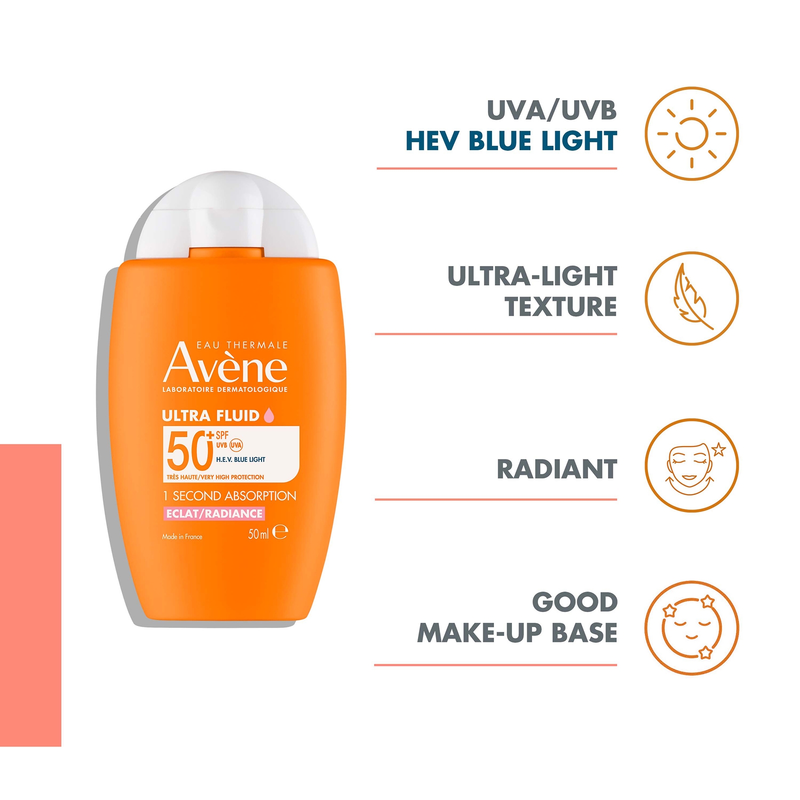 Thumbnail - Avène Ultra Fluid Radiance SPF50+ for All Skin Types 50ml