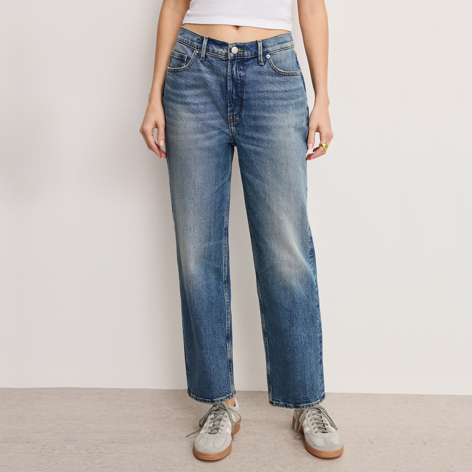 Good American Good Standard Straight Denim Jeans - US 12/UK 16