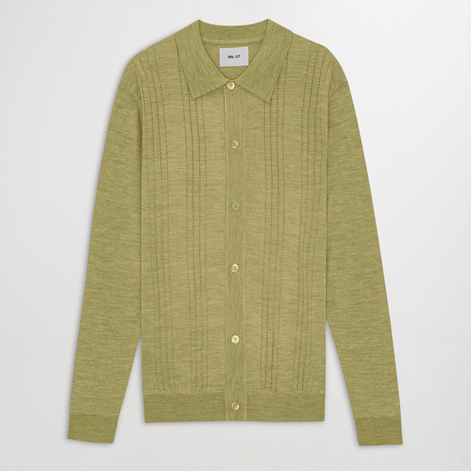NN.07 Thor Wool-Blend Pointelle Knit Cardigan