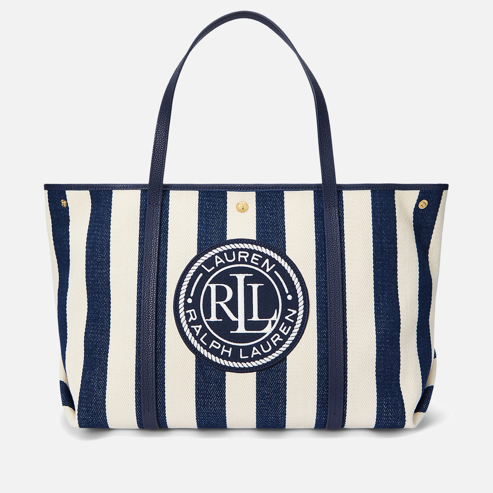 Lauren Ralph Lauren Emerie Herringbone Cotton Twill Extra Large Tote Bag
