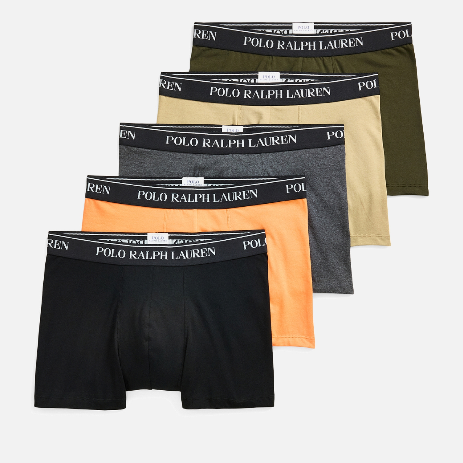 Polo Ralph Lauren 5 Pack Classic Cotton-Jersey Boxer Trunks - S