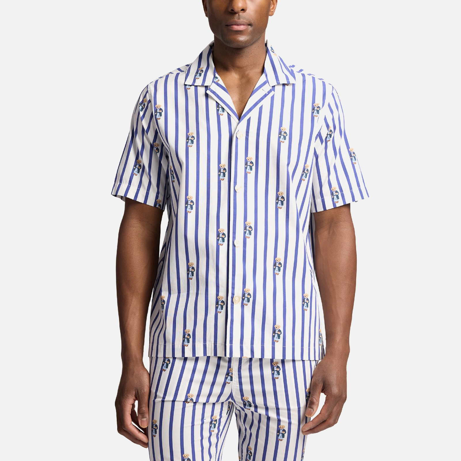 Polo Ralph Lauren Woven Cotton Short Sleeve Bear Pyjama Set - XXL