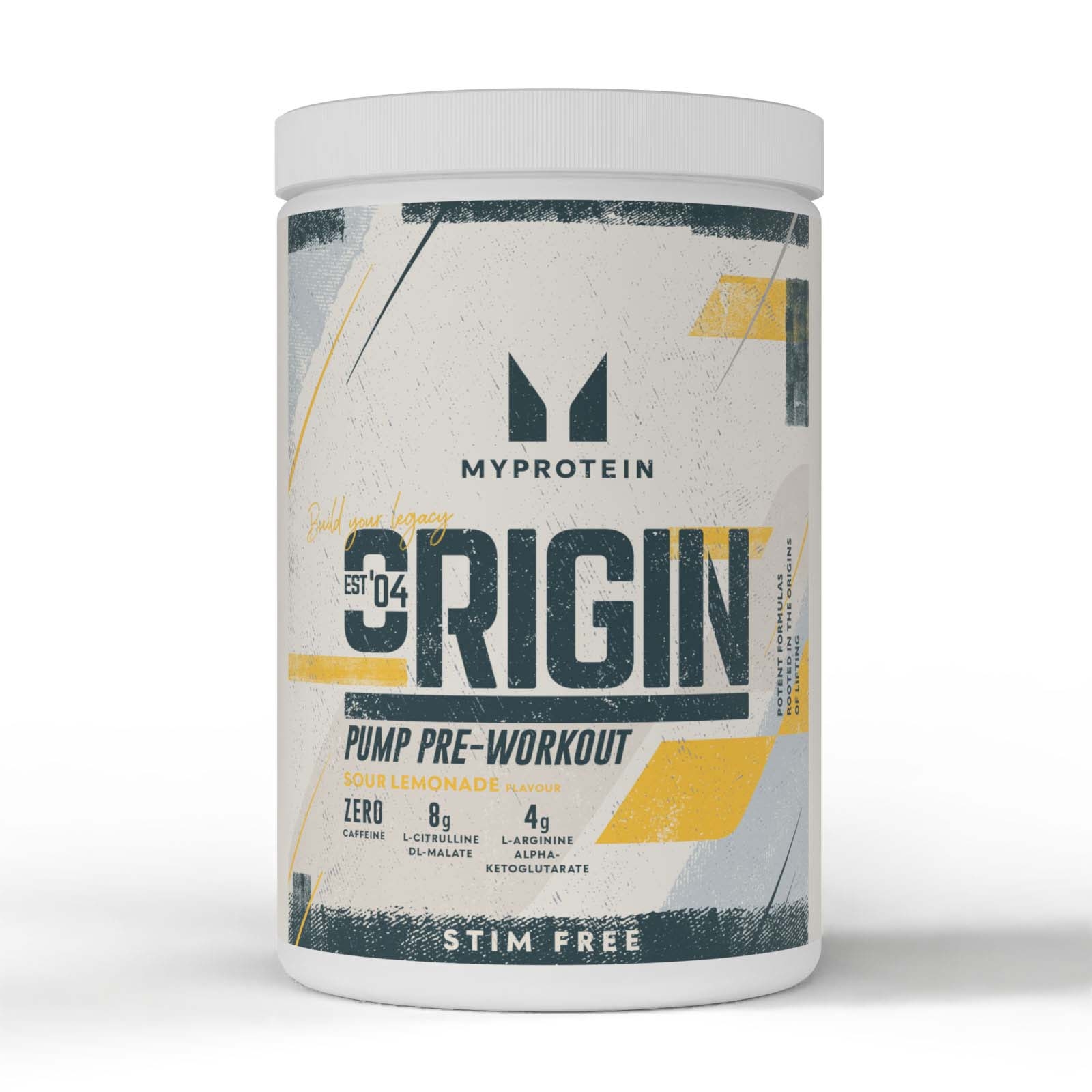 Myprotein UK MyProtein Origin Pre-Workout Pump | Stim Free - 750G - 30servings - Sour Lemonade