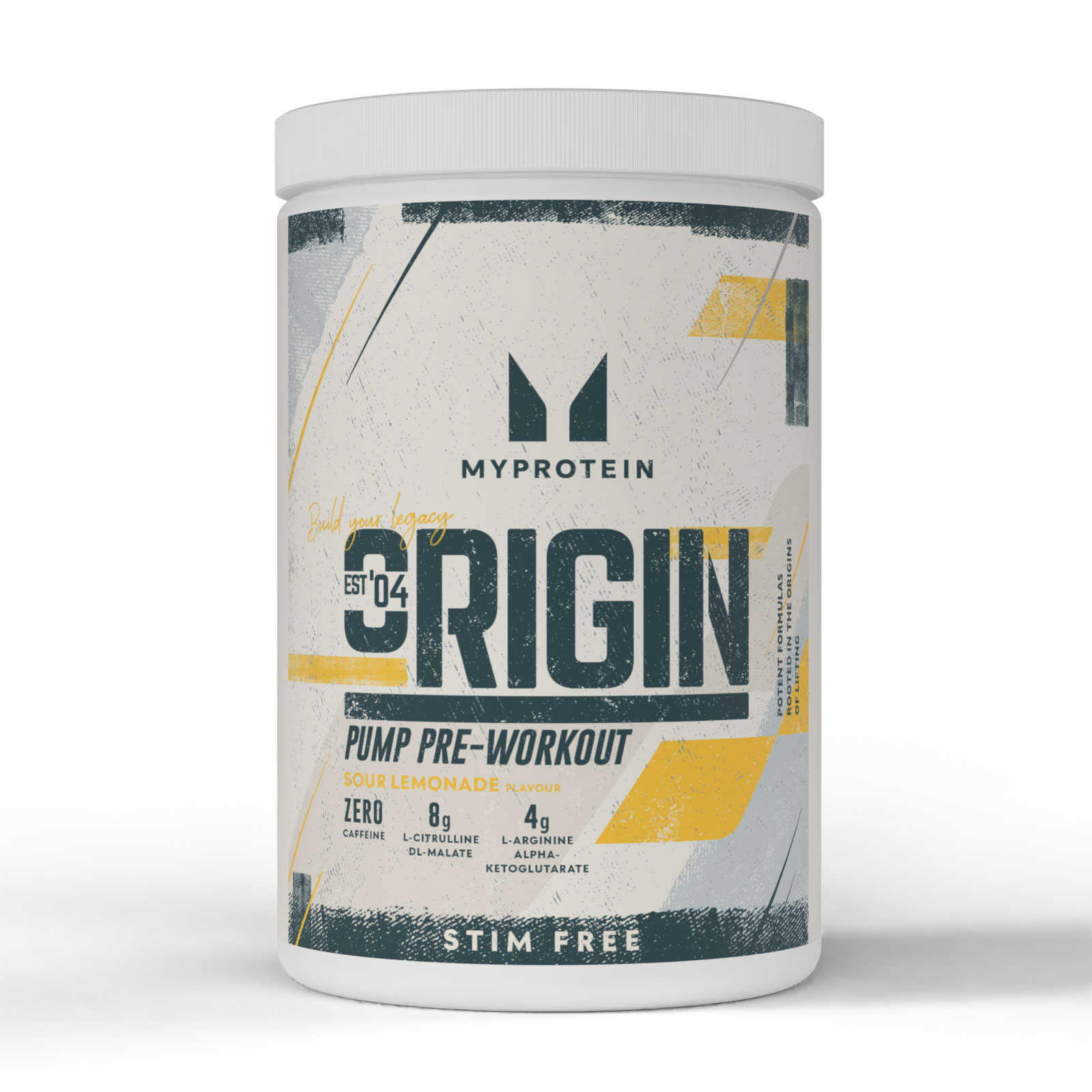 Origin Pre-Workout Pump | Stim Free - 750g - Sour Lemonade