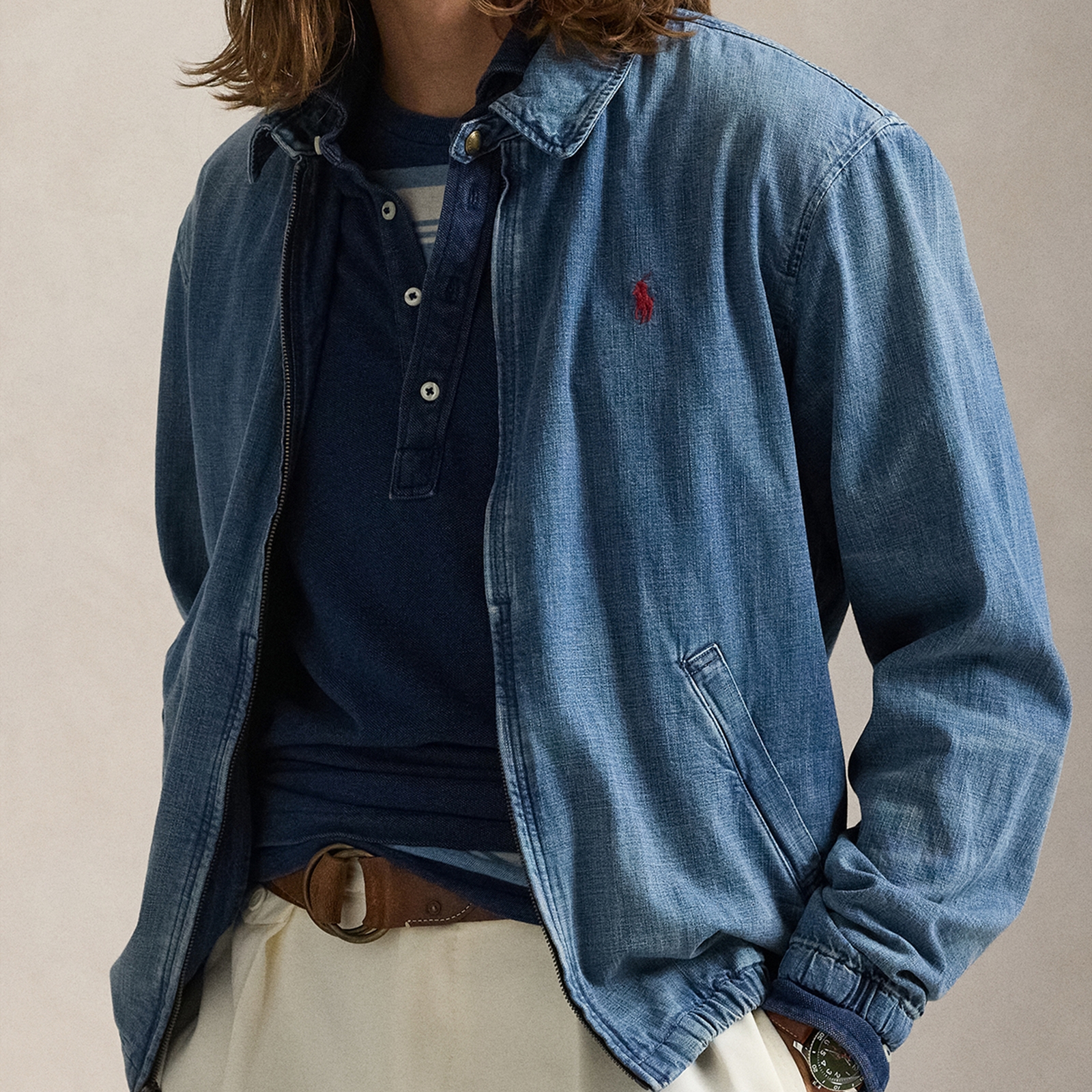 Polo Ralph Lauren Bayport Denim Bomber Jacket - S