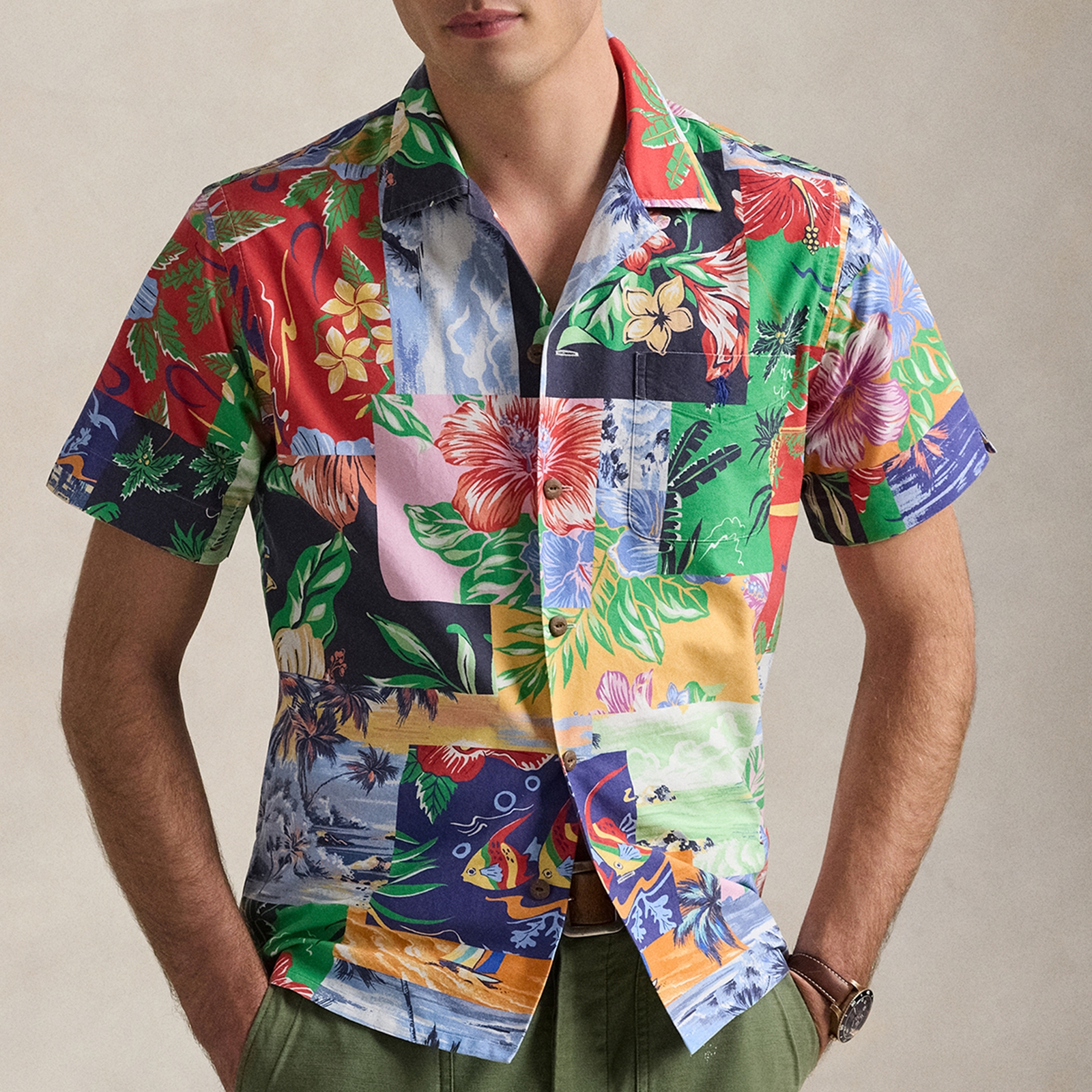 Polo Ralph Lauren Classic Fit Cotton-Poplin Oxford Short Sleeved Shirt - M