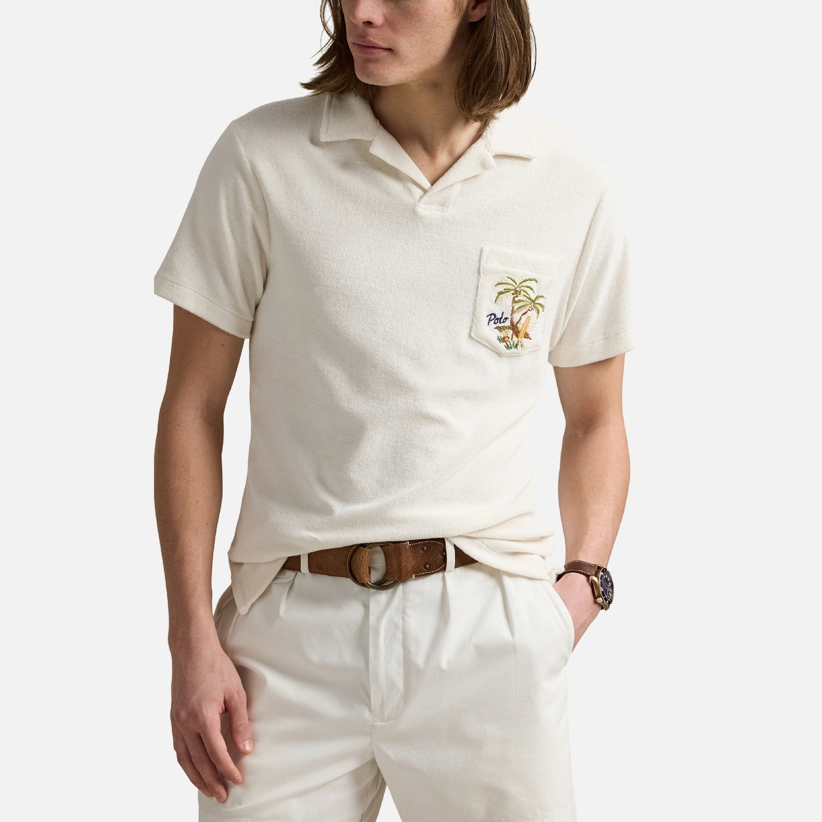 Polo Ralph Lauren Johnny Cotton-Towelling Polo Shirt - XXL