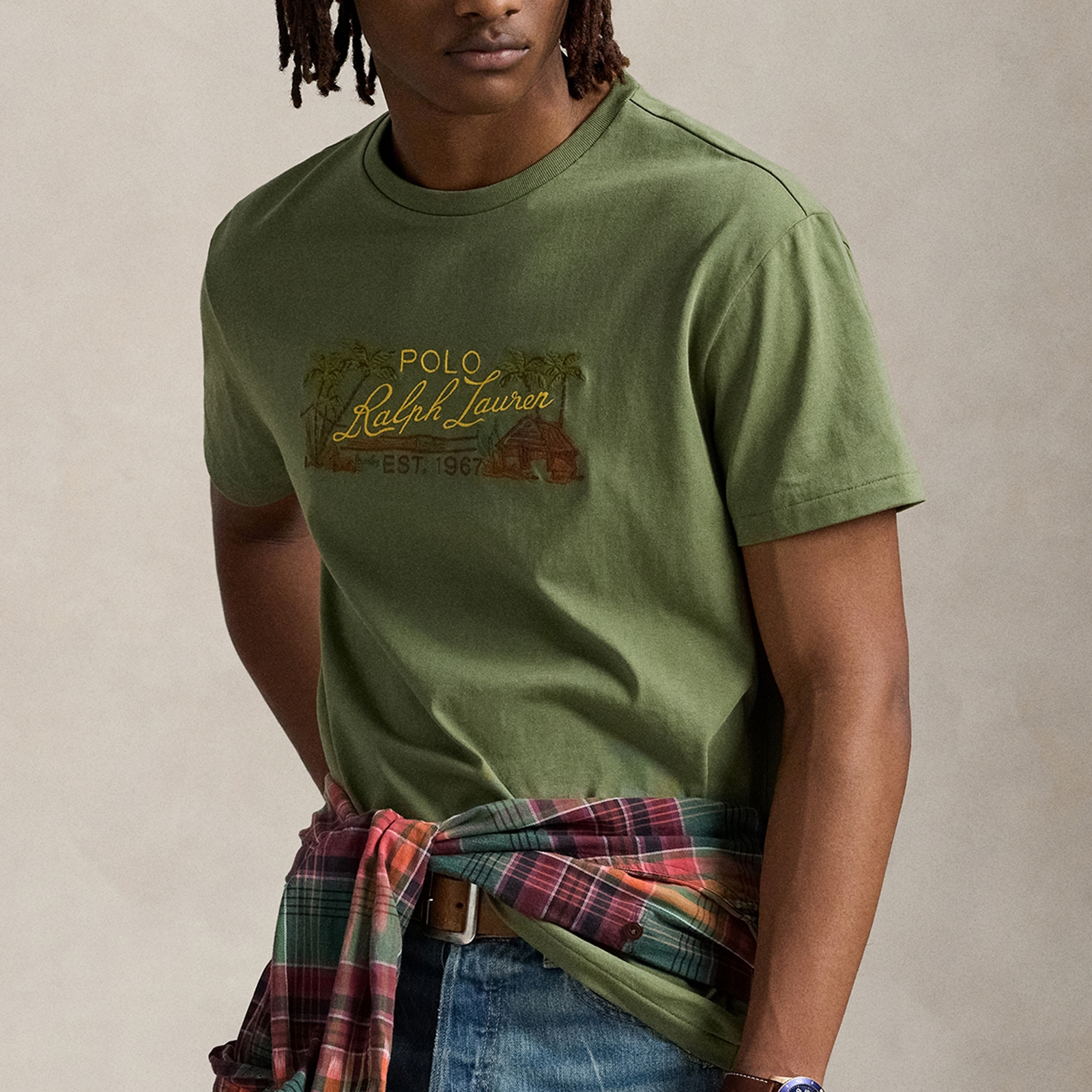 Polo Ralph Lauren Summer Embroidered Cotton-Jersey T-Shirt - XL