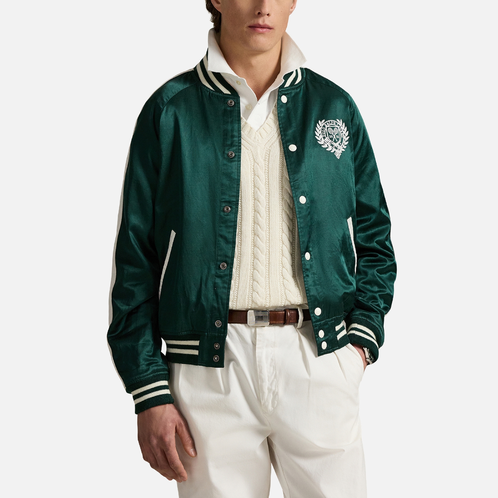 Polo Ralph Lauren x Wimbledon Varsity Cotton-Blend Jacket - M