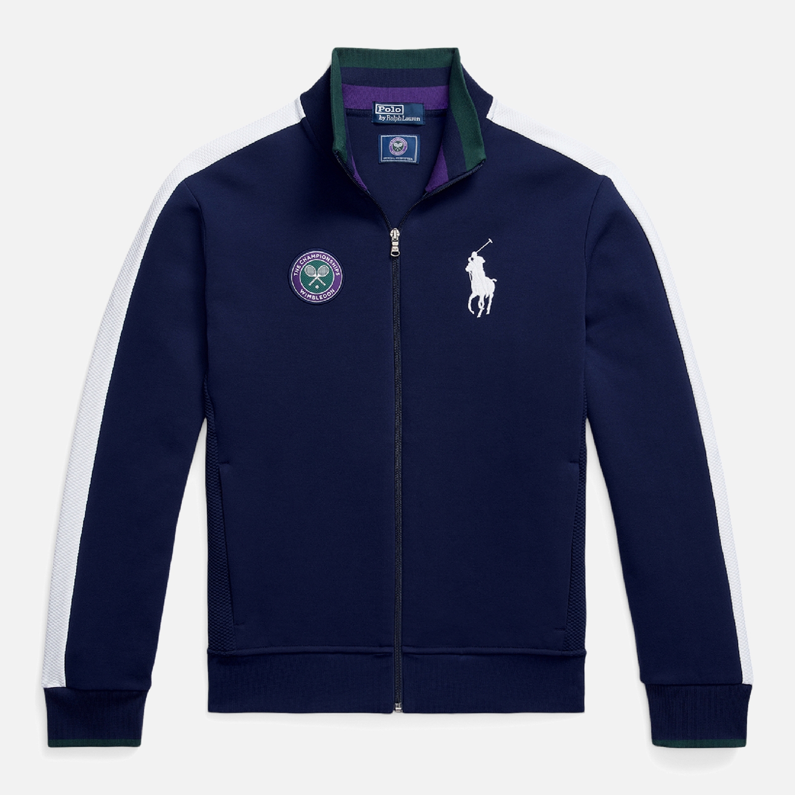 Polo Ralph Lauren x Wimbledon Men's Ballboy Athletic Zip Thru Jacket - Refined Navy/Ceramic White - S