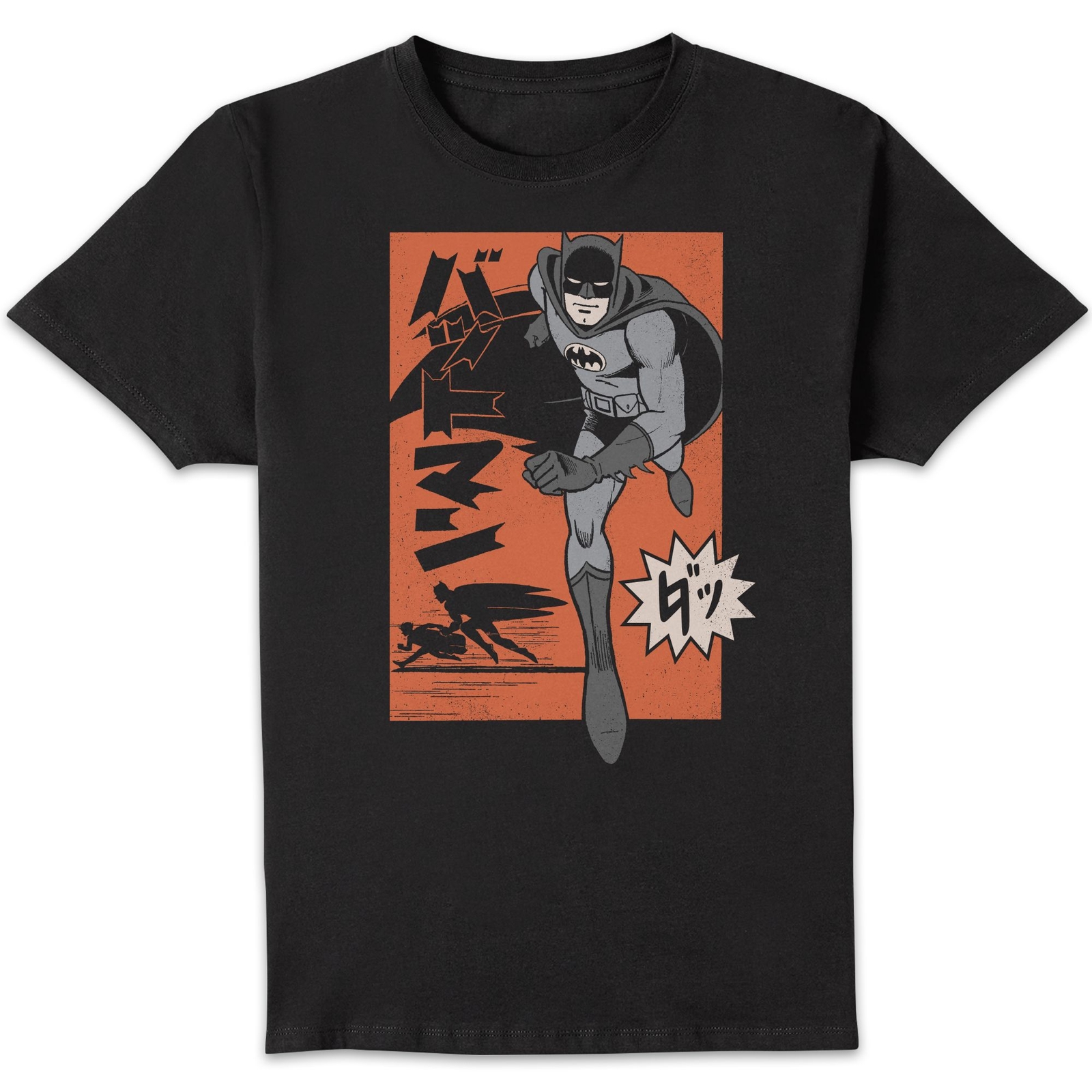 Batman Manga Comic Cover Unisex T-Shirt - Black - XXL