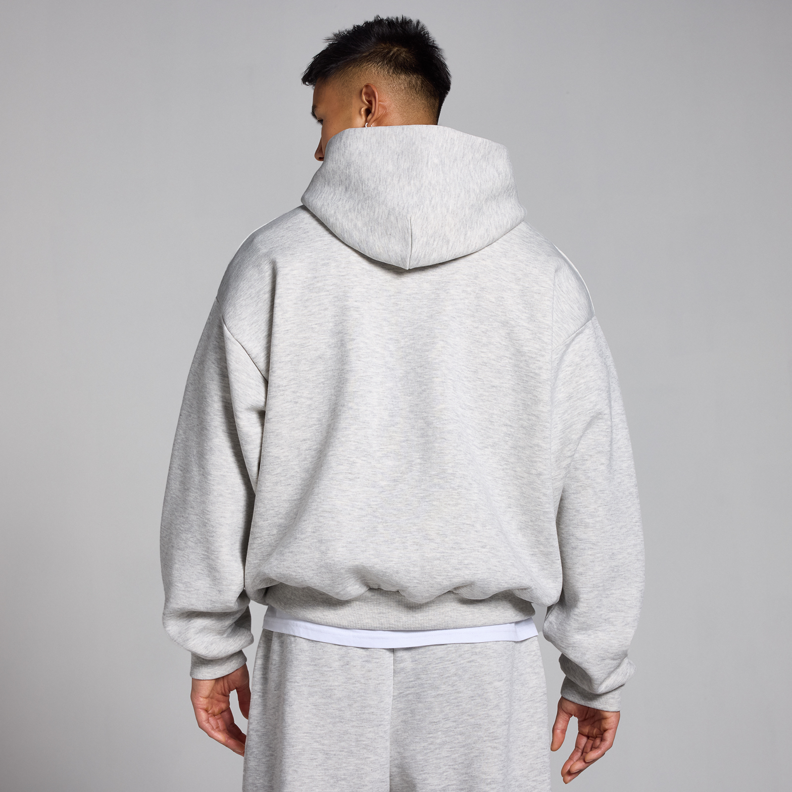 MP Herren Rest Day Oversized Kapuzenpulli – Hellgrau - XS