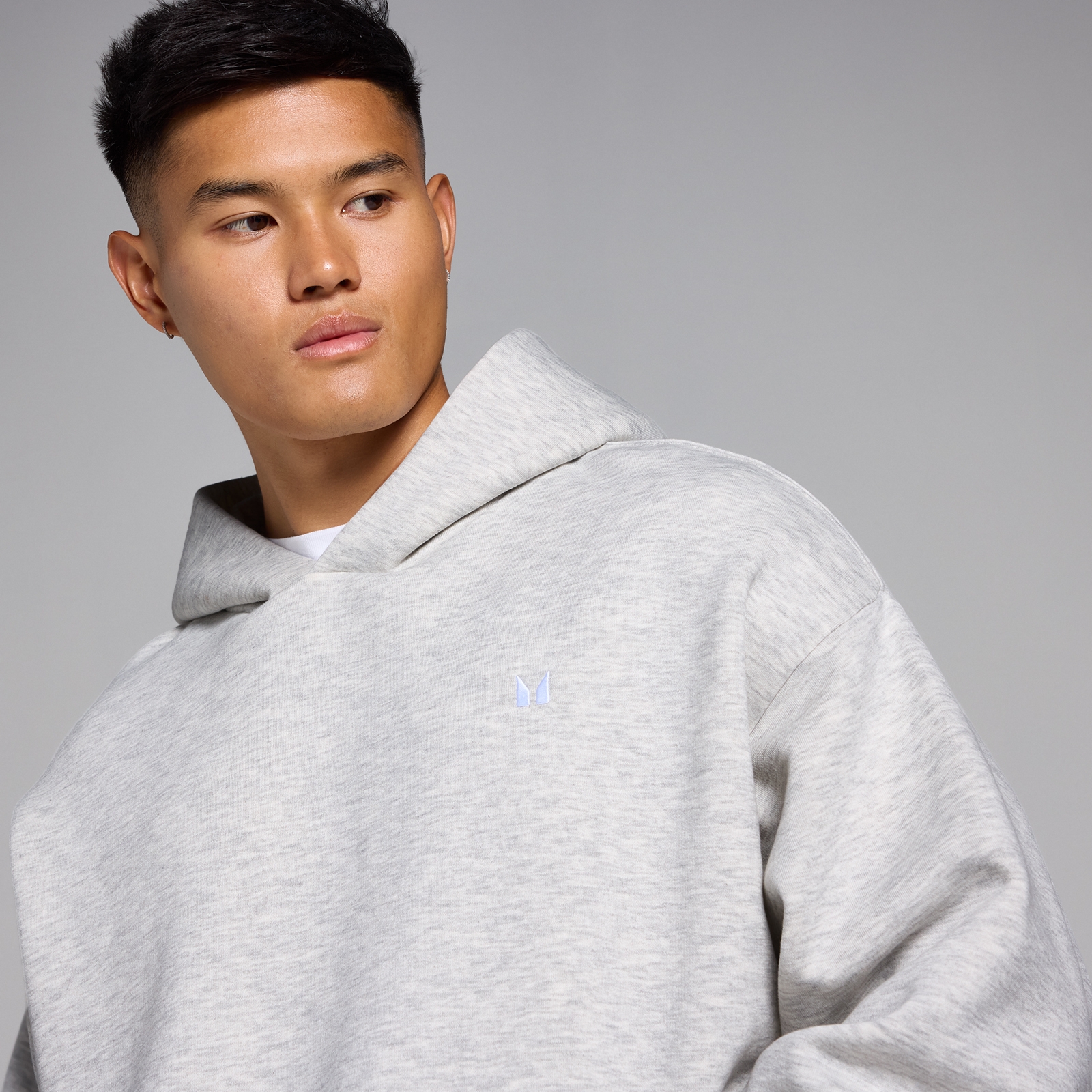 Thumbnail - MP Herren Rest Day Oversized Kapuzenpulli – Hellgrau - M