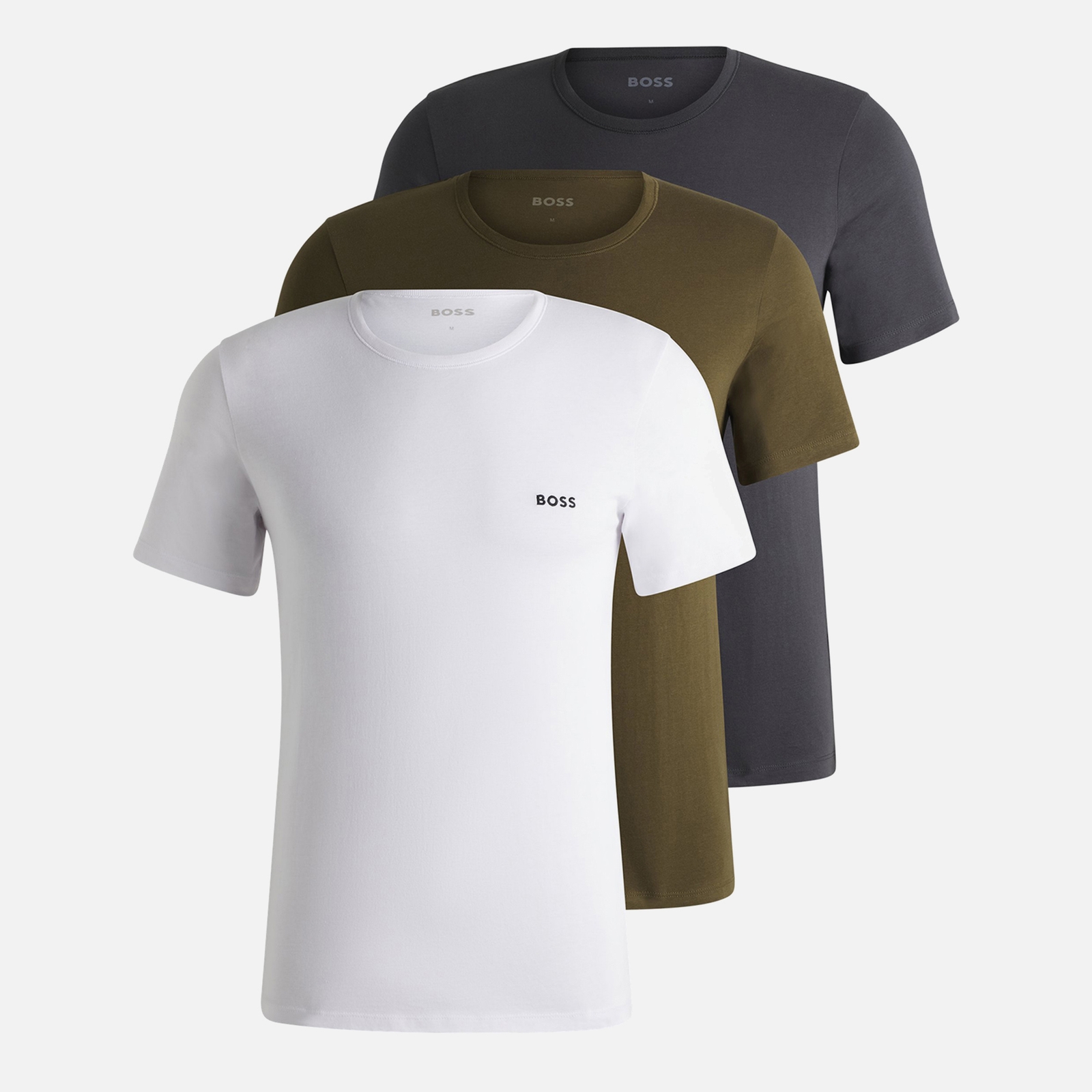 BOSS Bodywear 3 Pack Classic Lounge Cotton-Jersey T-Shirts - XXL