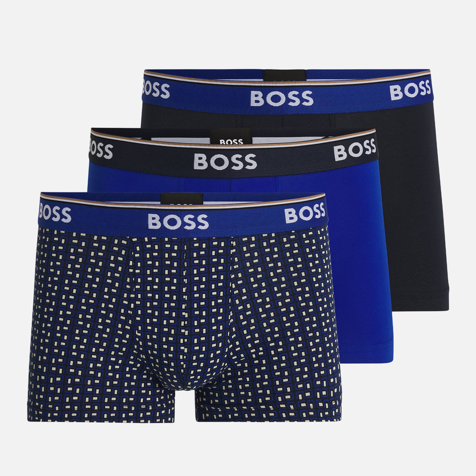 BOSS Bodywear 3-Pack Power Jersey Boxer Trunks - S