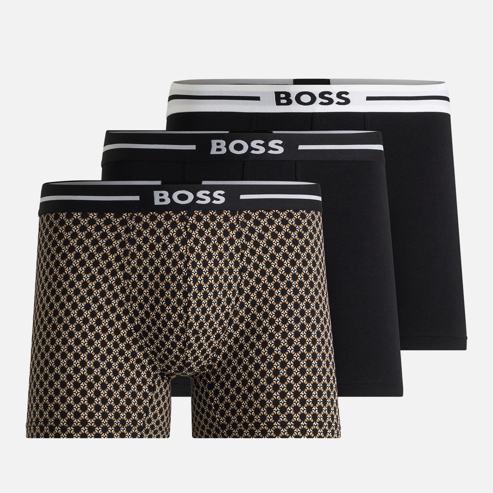 BOSS Bodywear Cotton-Blend Stretch-Jersey 3 Pack Boxer Briefs - S