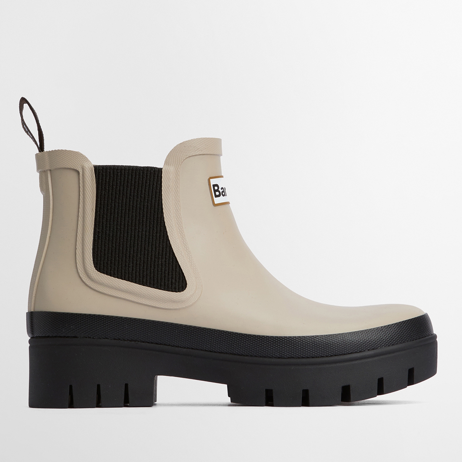 Barbour Halton Rubber Chelsea Wellies - UK 3 - Light Sand/Black
