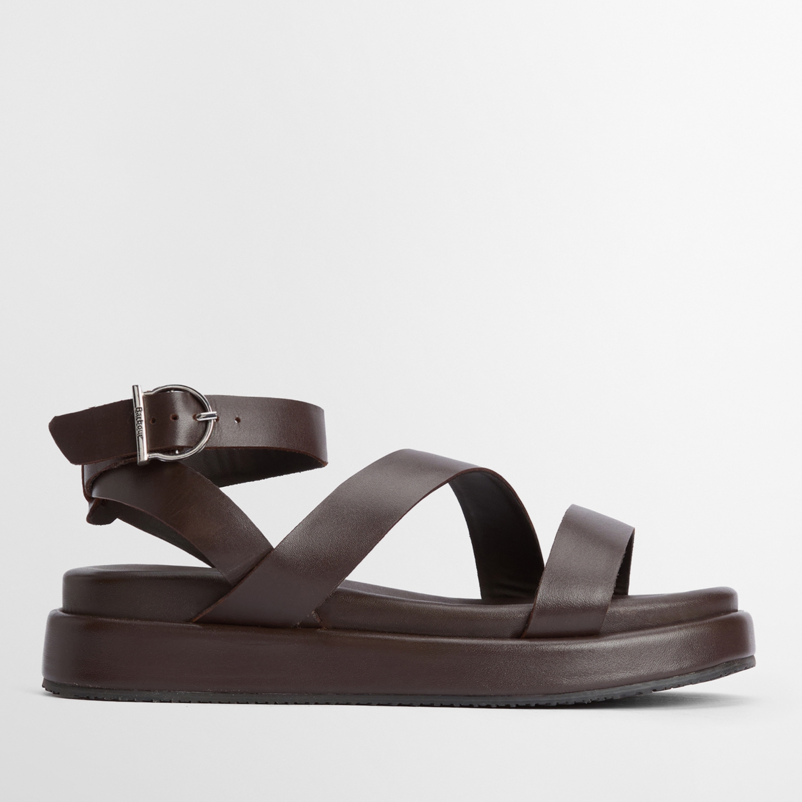Barbour Ivy Leather Sandals - UK 3 - Brown