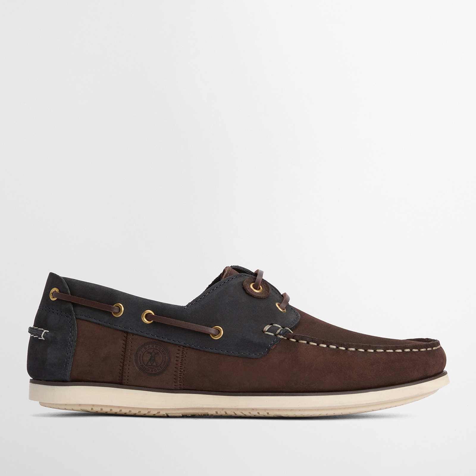 Barbour Men's Wake Suede Boat Shoes - UK 8 - Brown/Navy