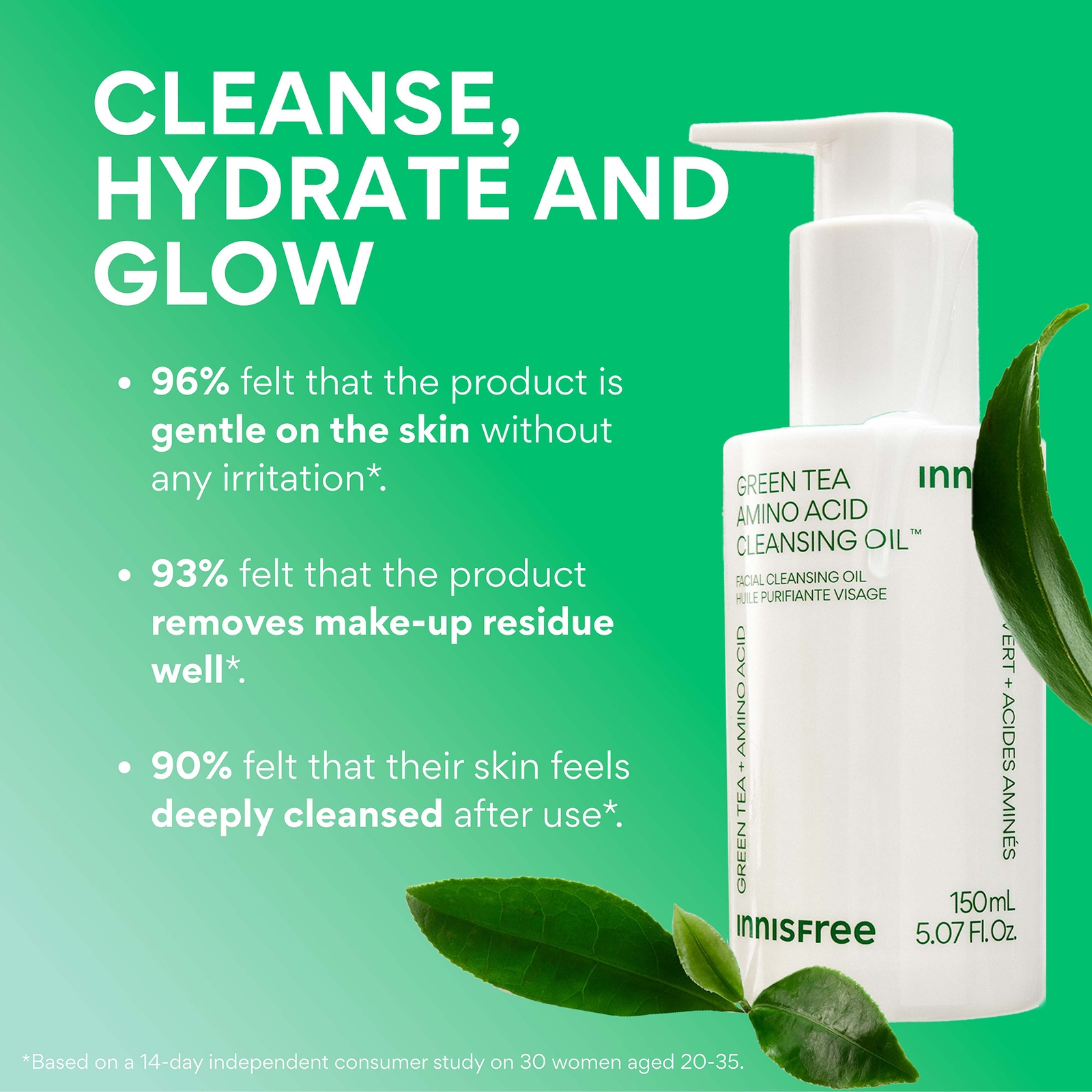Thumbnail - INNISFREE Green Tea Amino Acid Cleansing Oil 150ml