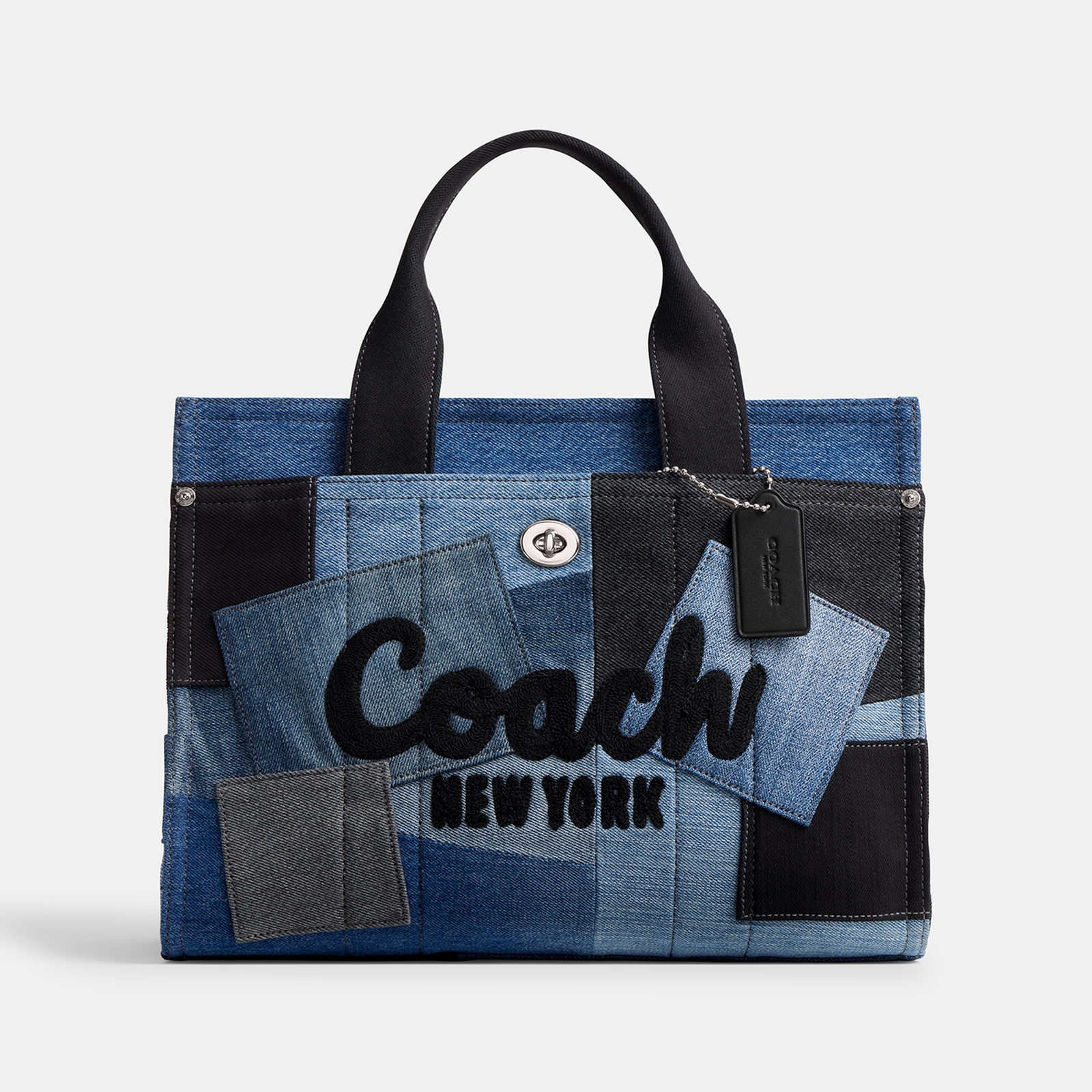Coach Women's Patchwork Denim Cargo Tote - Denim Multi