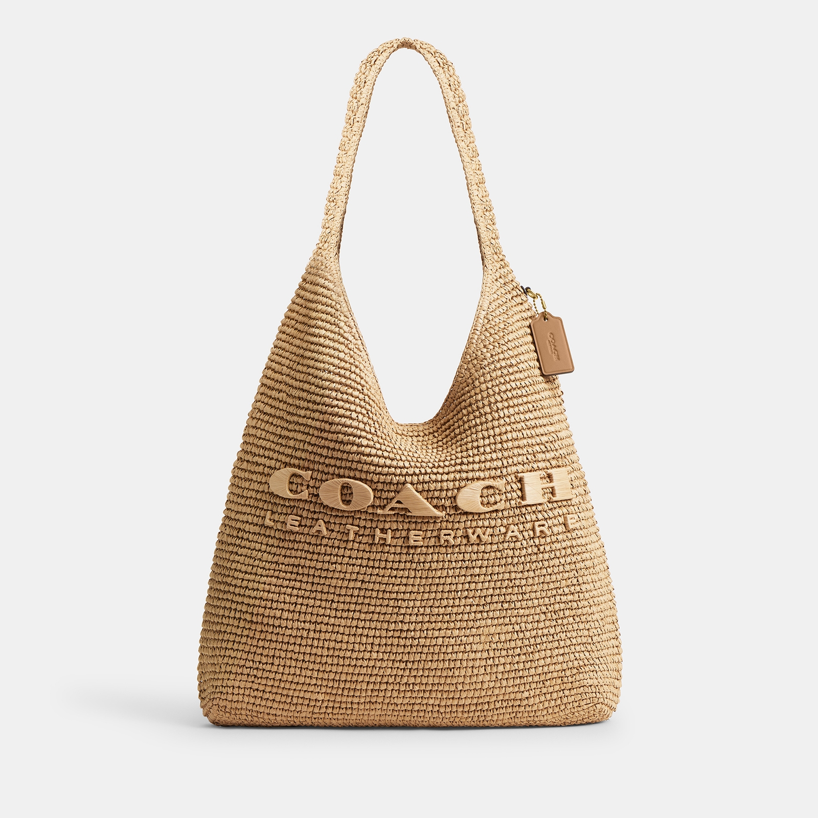 Coach Women's Straw Brooklyn Shoulder Bag 39 - Natural