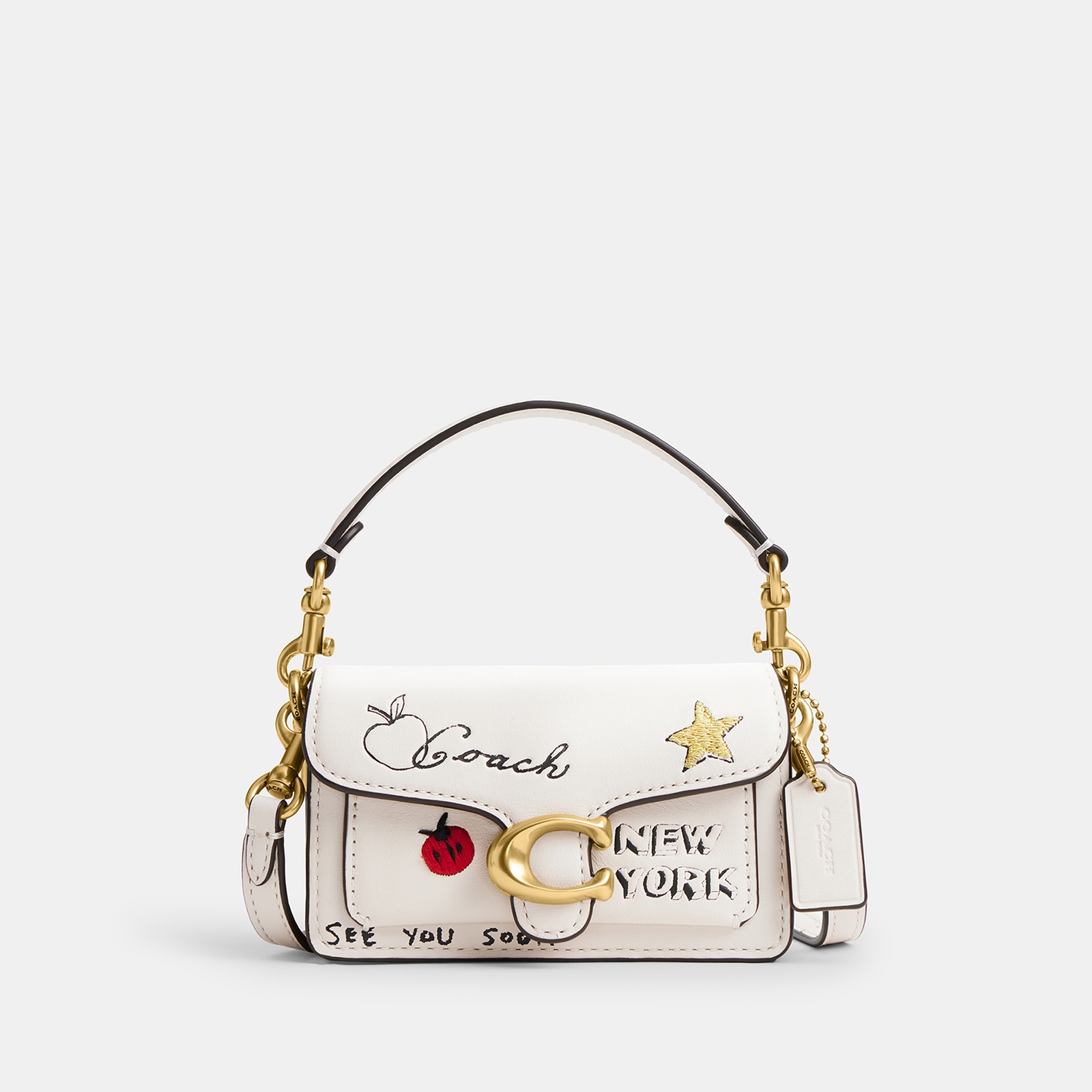 Coach Sketch Print Tabby 12 Leather Bag