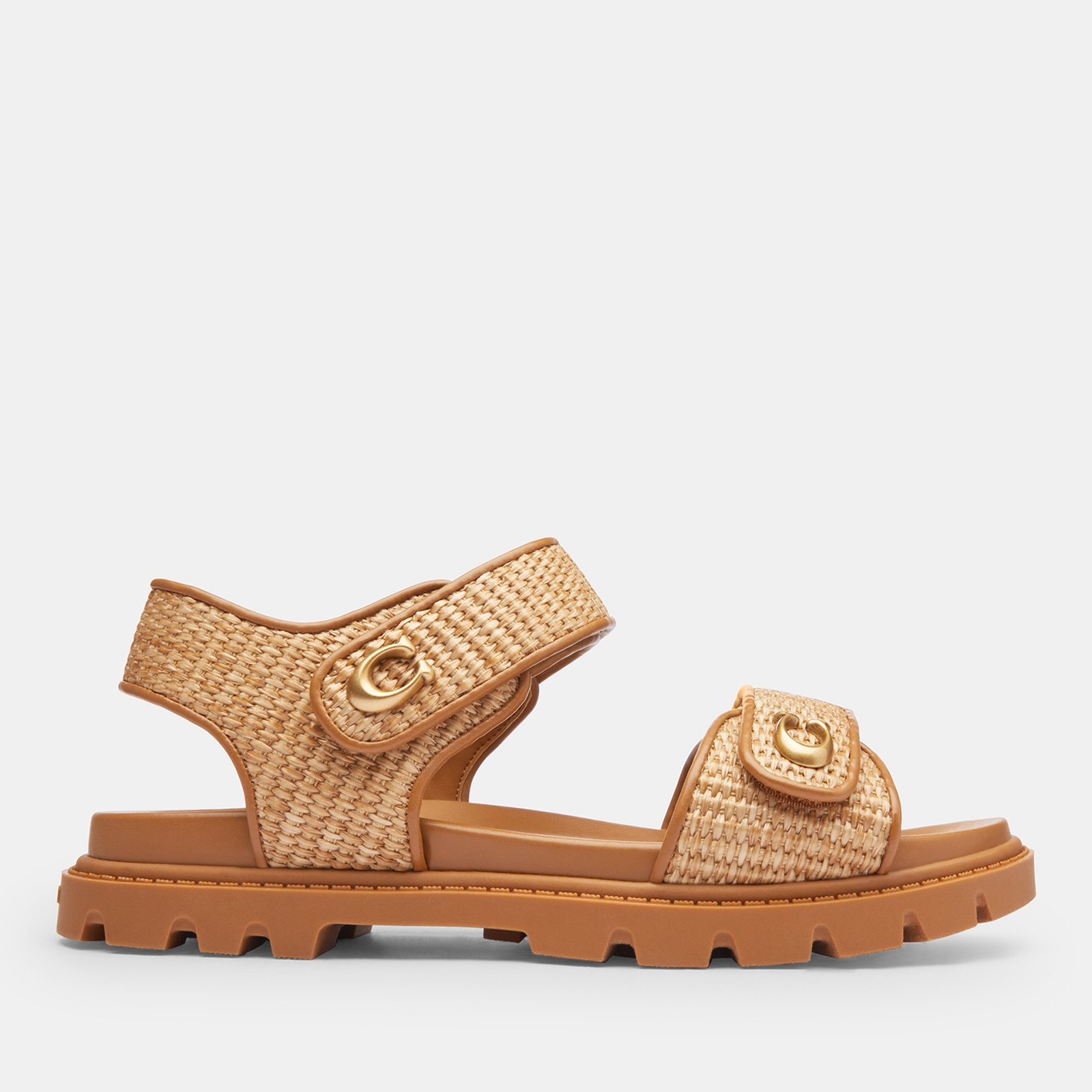 Coach Women's Brynn Straw Sandals - UK 8