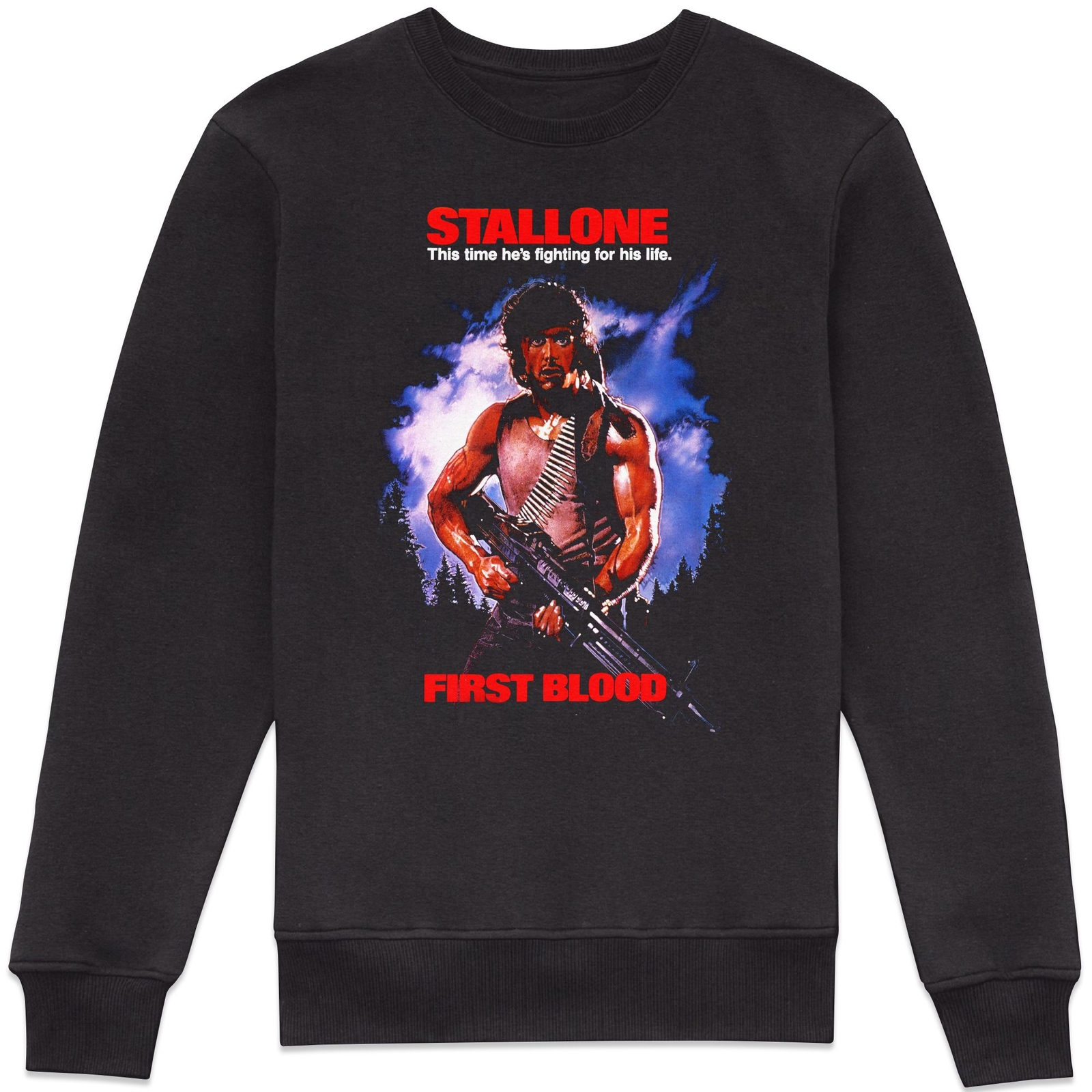 Rambo First Blood Classic Poster Sweatshirt - Black - S