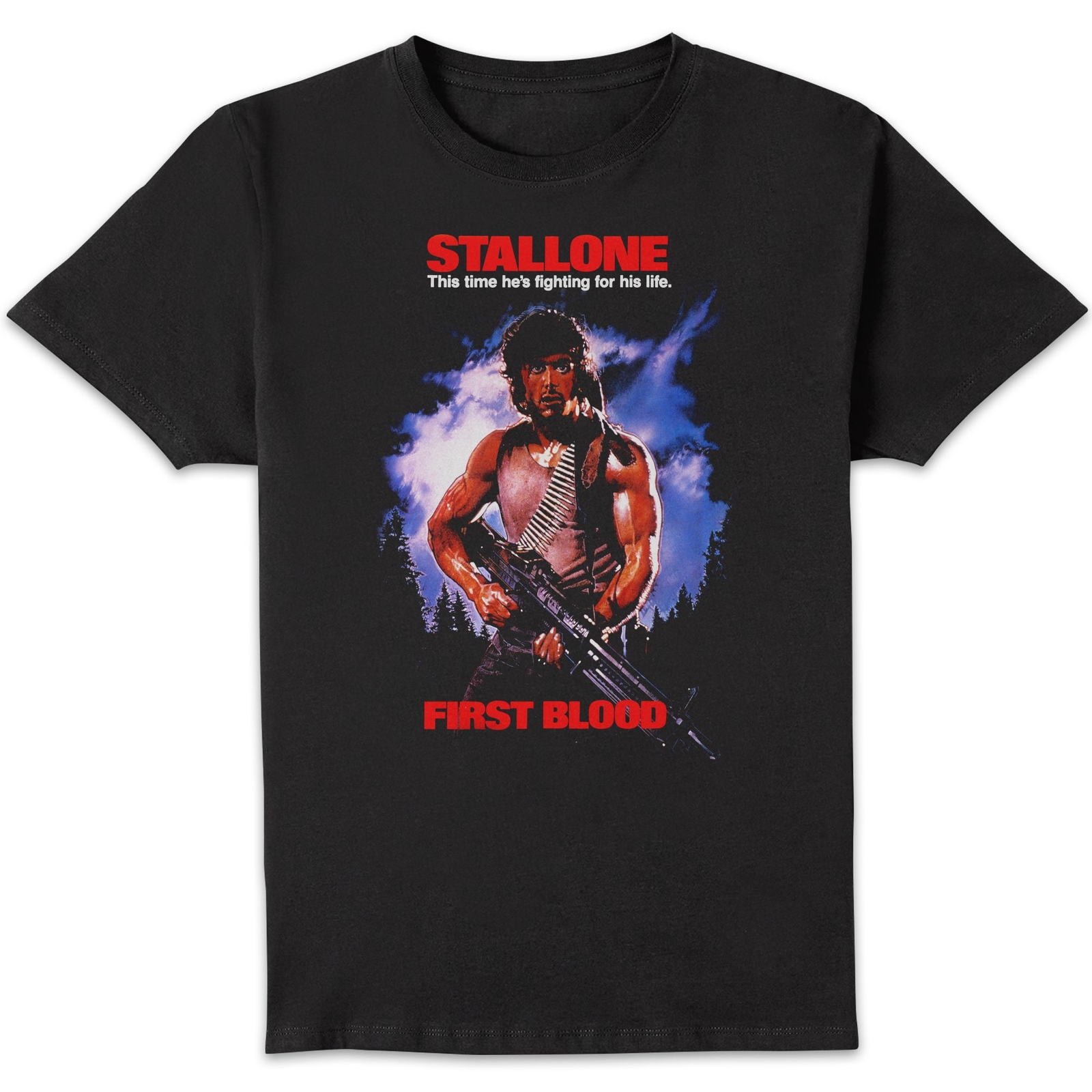 Rambo First Blood Classic Poster Unisex T-Shirt - Black - 3XL