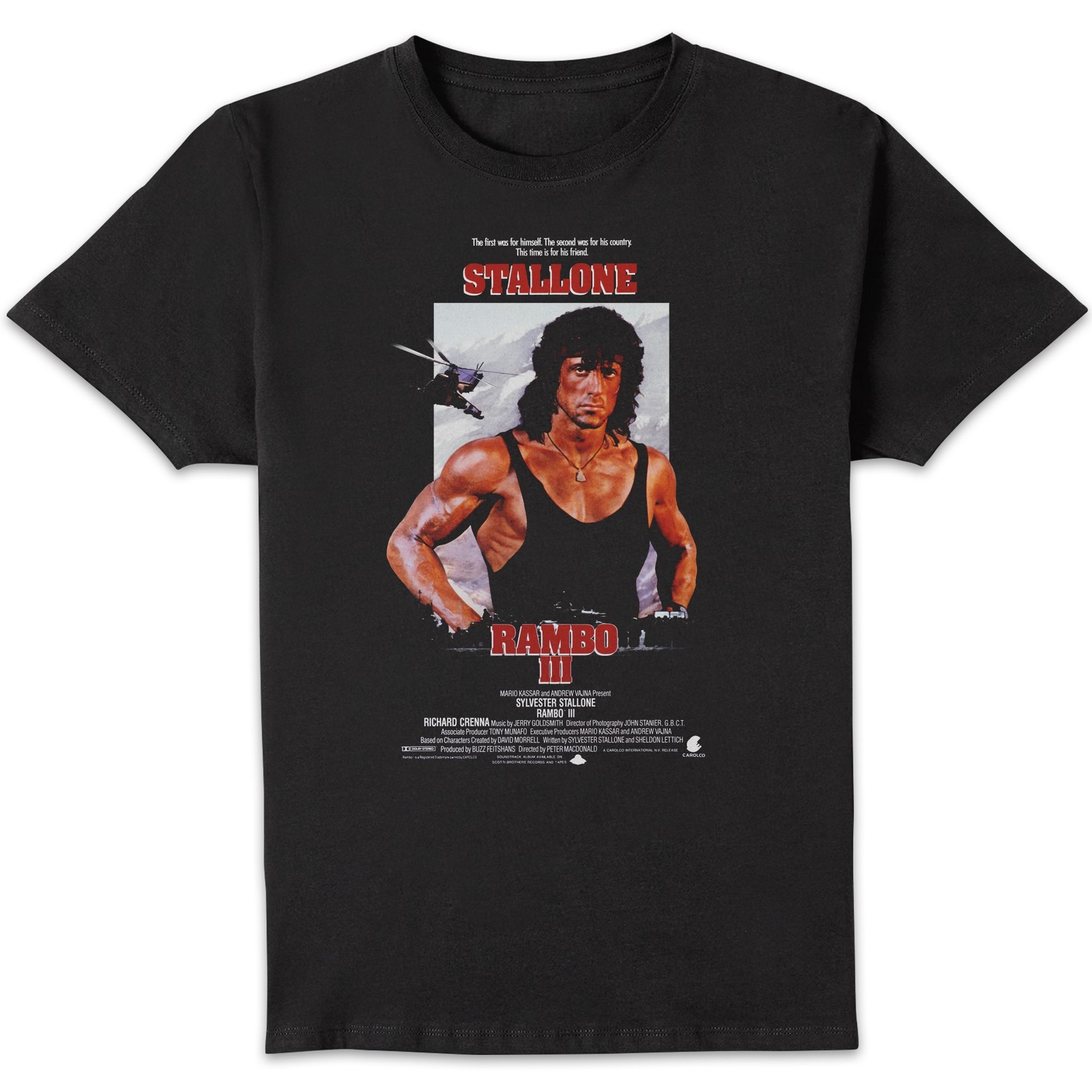 Rambo 3 Classic Poster Unisex T-Shirt - Black - S
