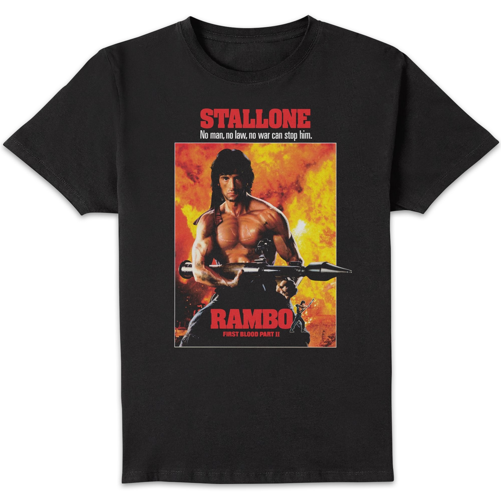 Rambo First Blood Part II Classic Poster Unisex T-Shirt - Black - XL